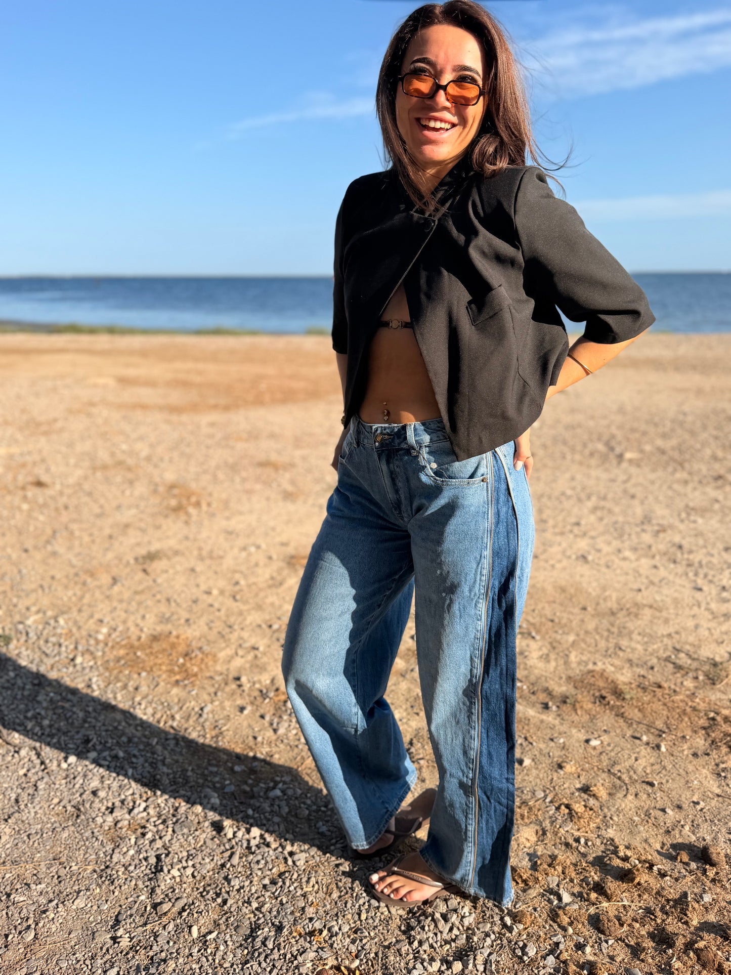 Jeans "Océane" Bleu