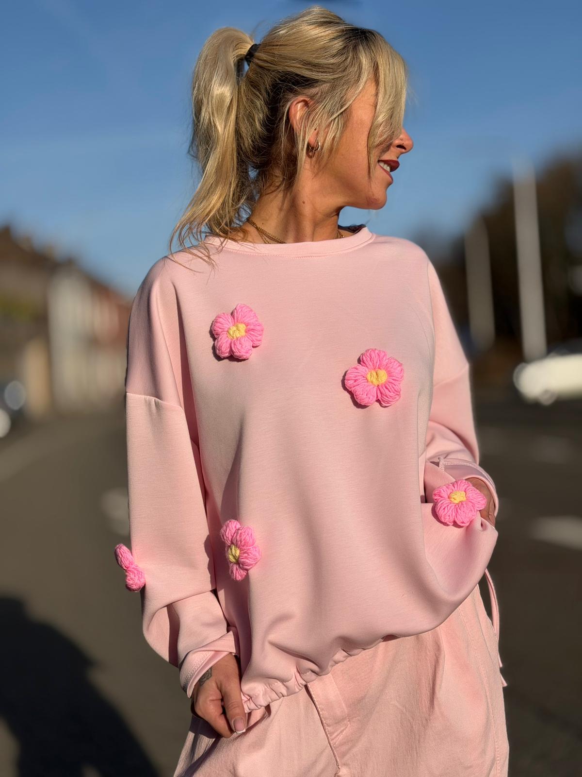 Sweat "FLOWERS" Rose