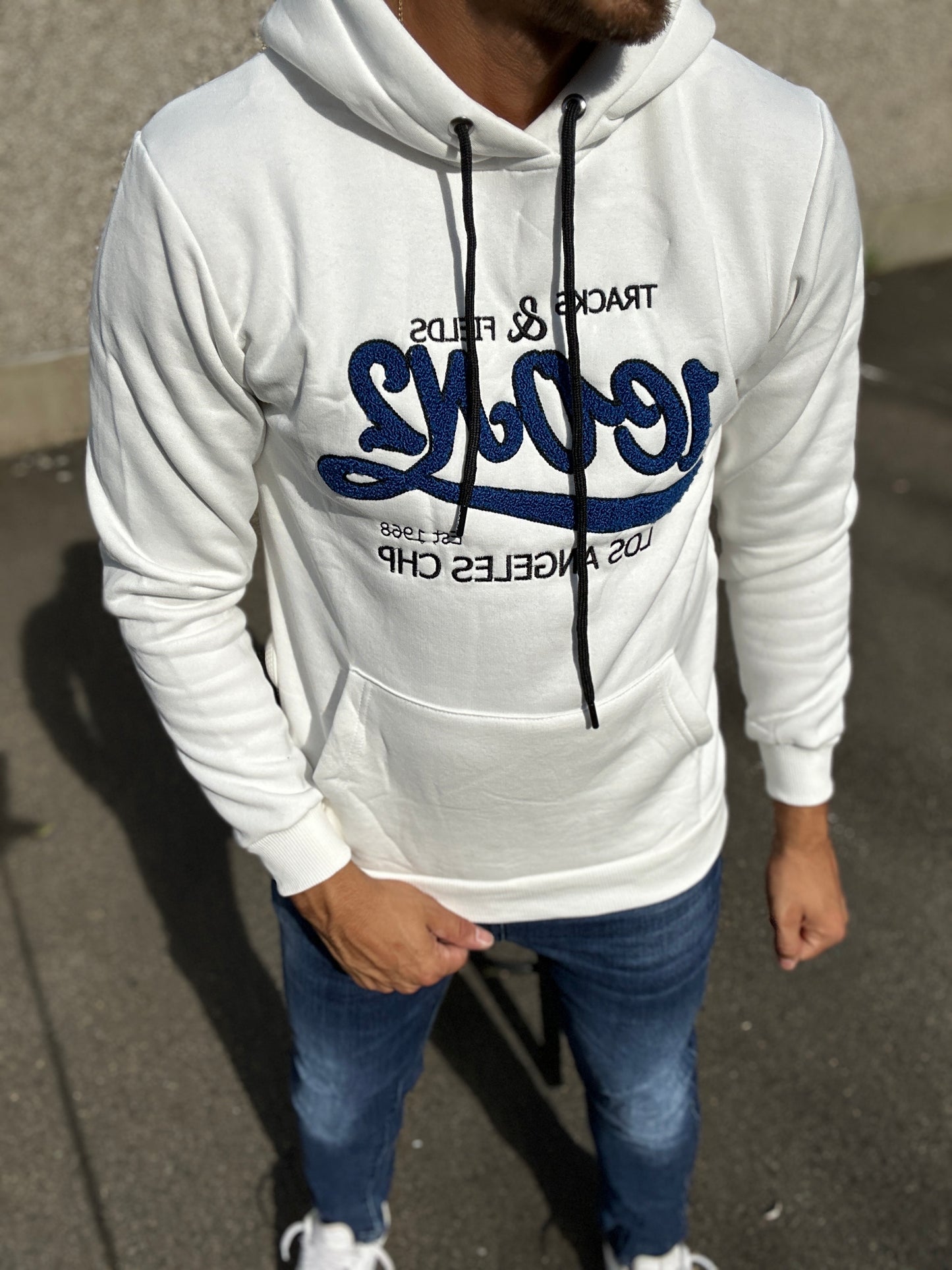 PULL À CAPUCHE ICON BLANC