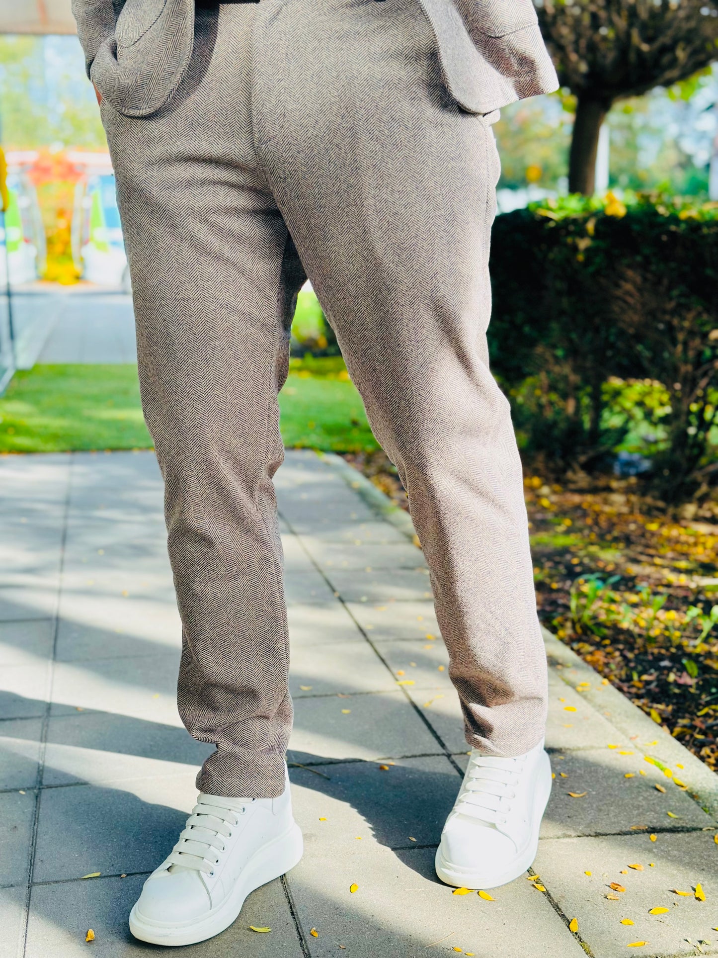 ENSEMBLE BLAZER TAUPE CHINÉ