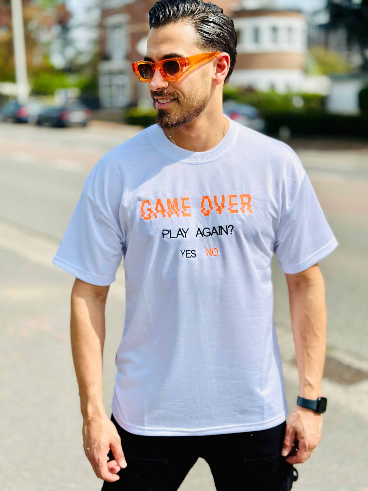 T SHIRT BLANC GAME OVER