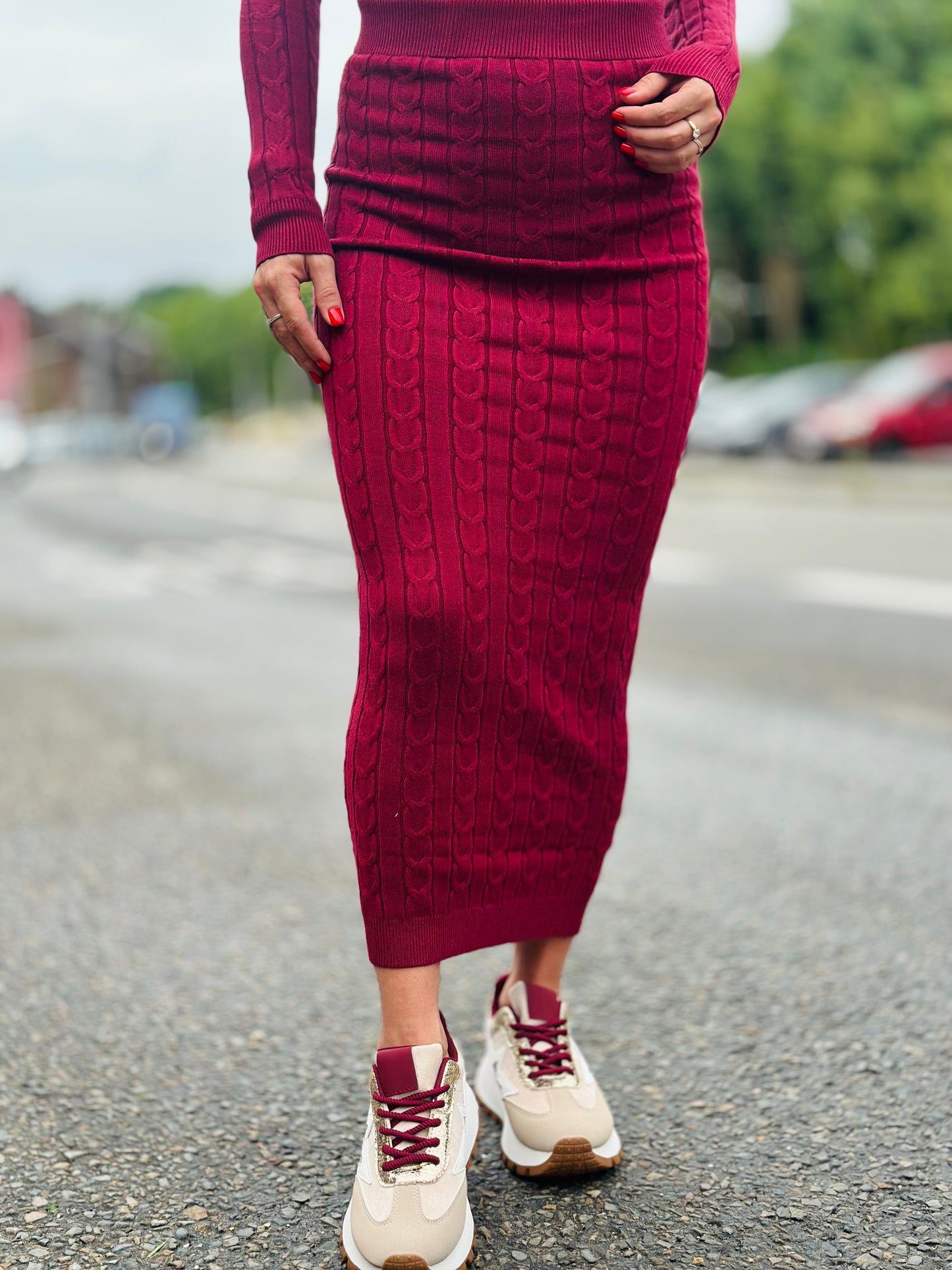 Jupe « ILIANA » BORDEAUX
