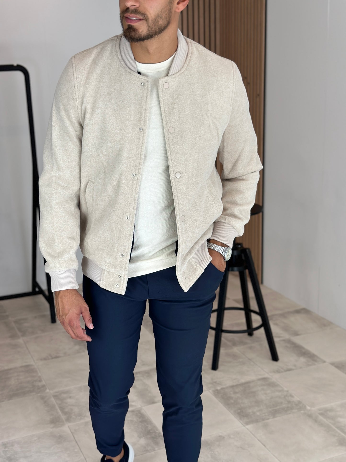 BOMBER CHRIS BEIGE