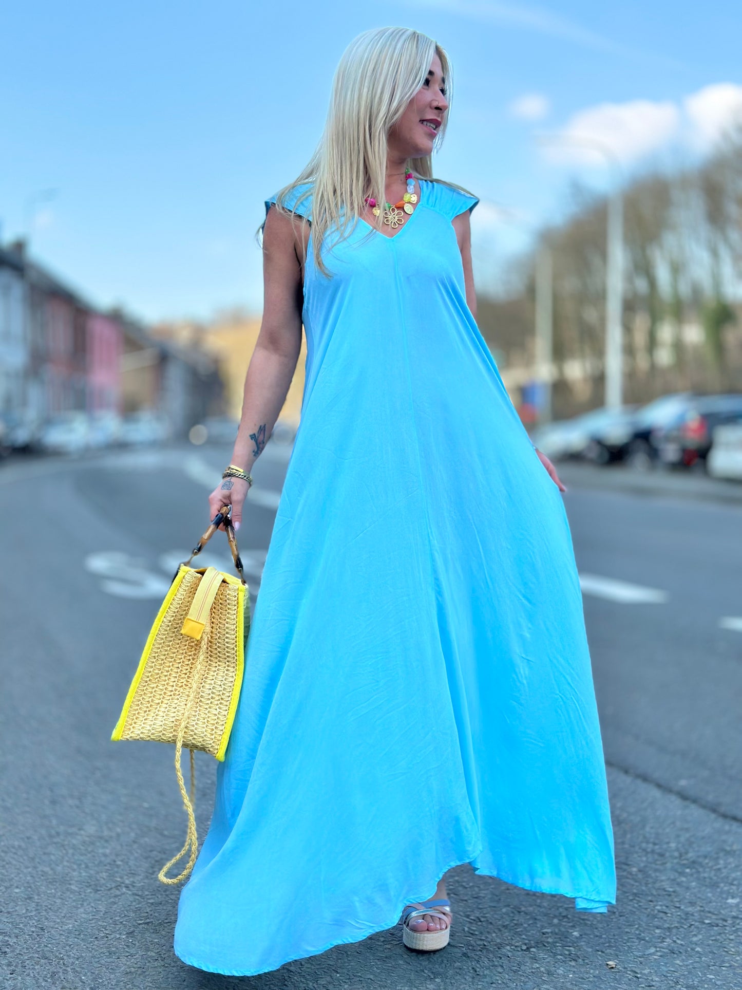 Robe « ANGÈLE » BLEU