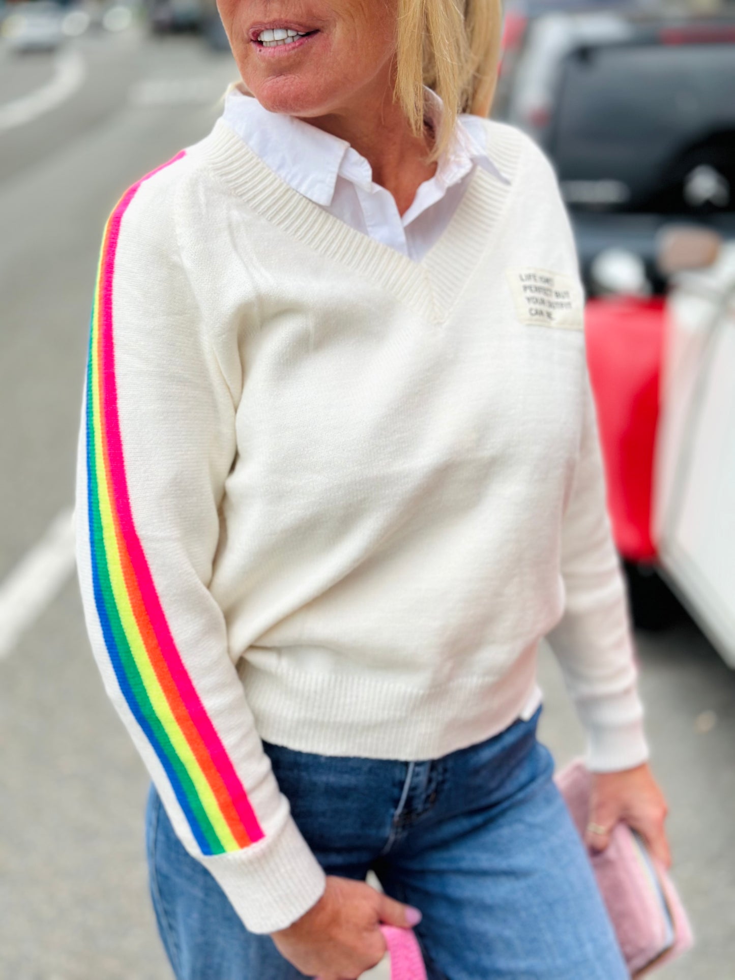 Pull « PEACE » BLANC