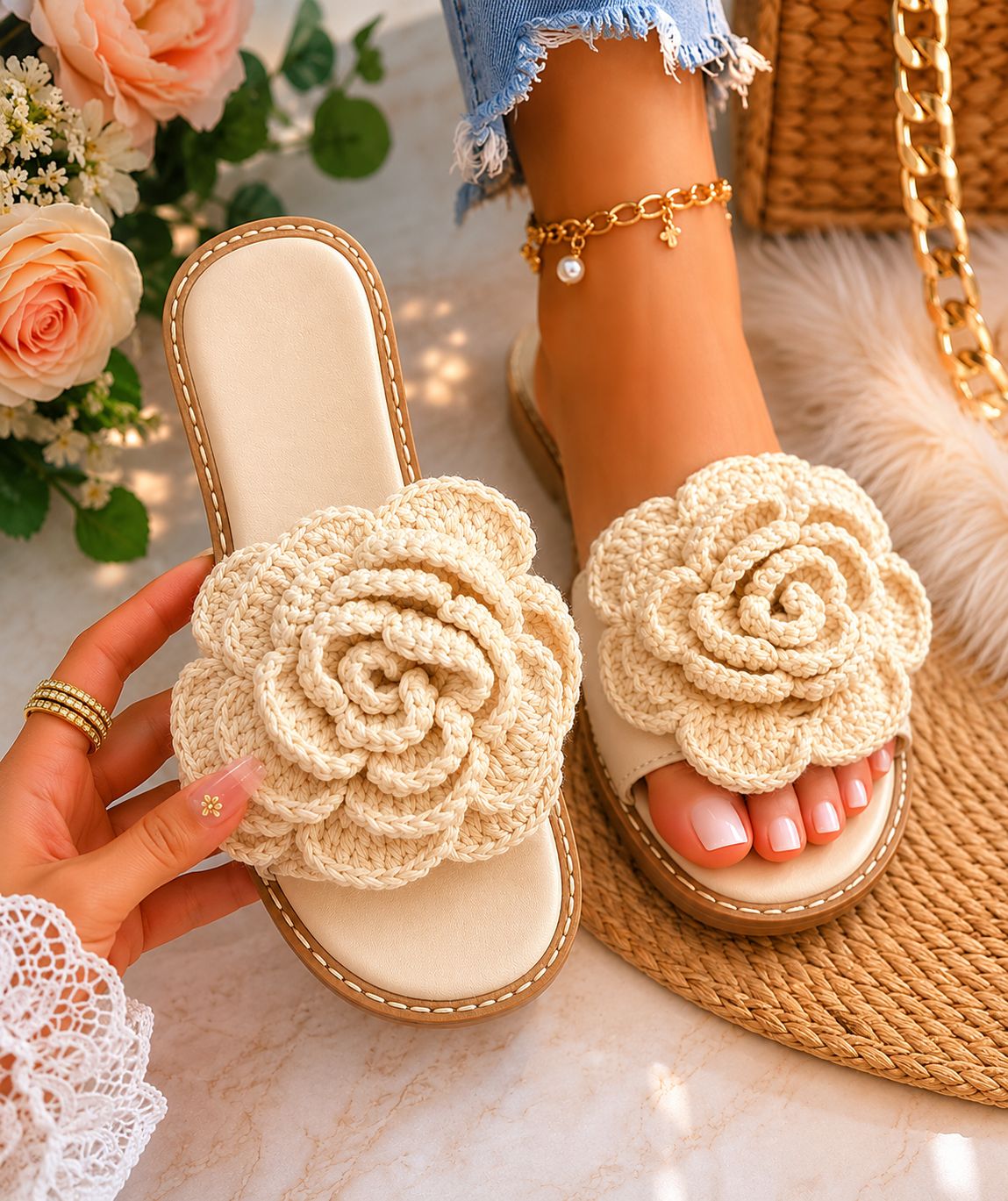 Sandales « Flora » Beige