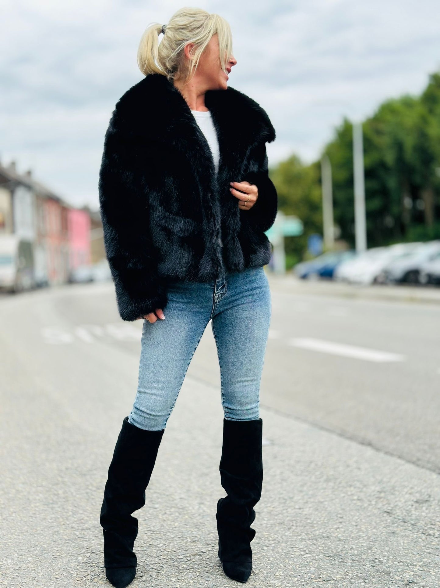 Veste « FOURRURE » NOIR