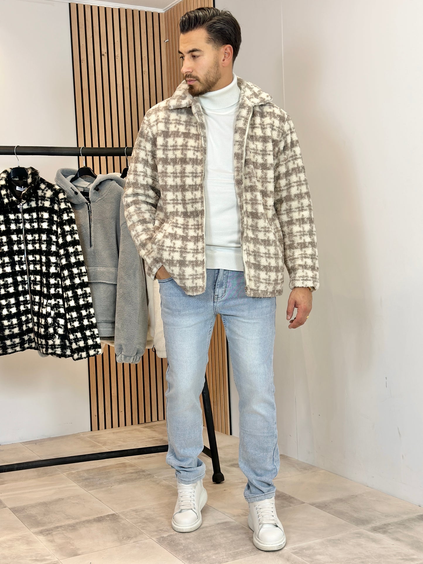 BLOUSON EN TEDDY BEIGE