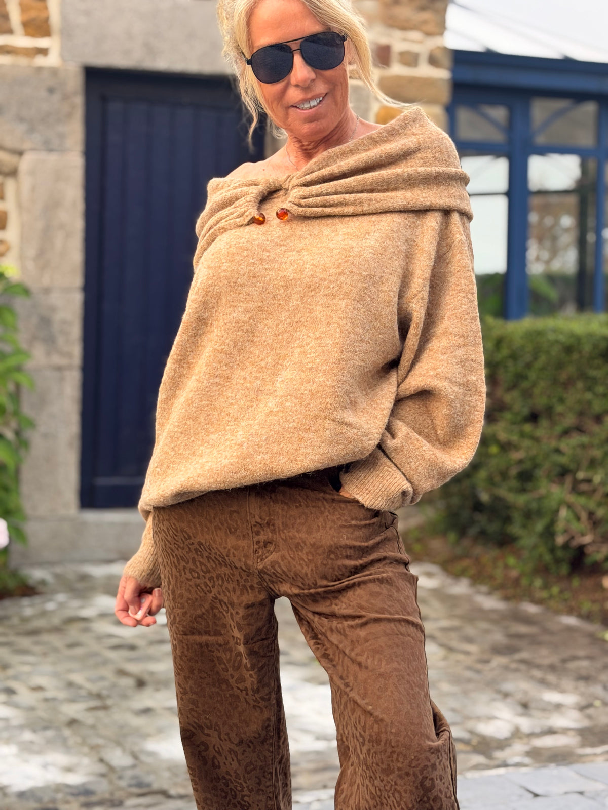 Pull col bardot "Brigitte"