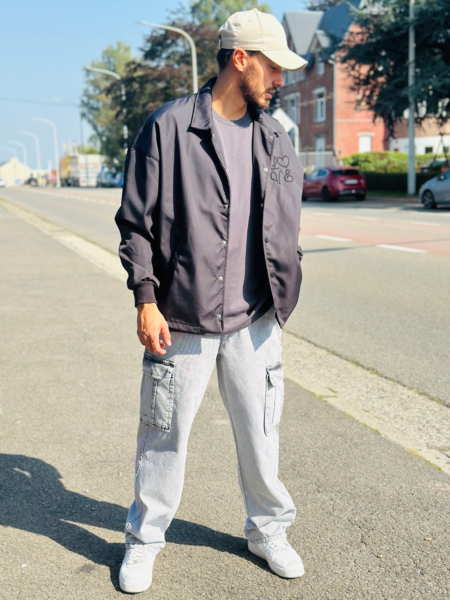 T SHIRT LOVE GRIS