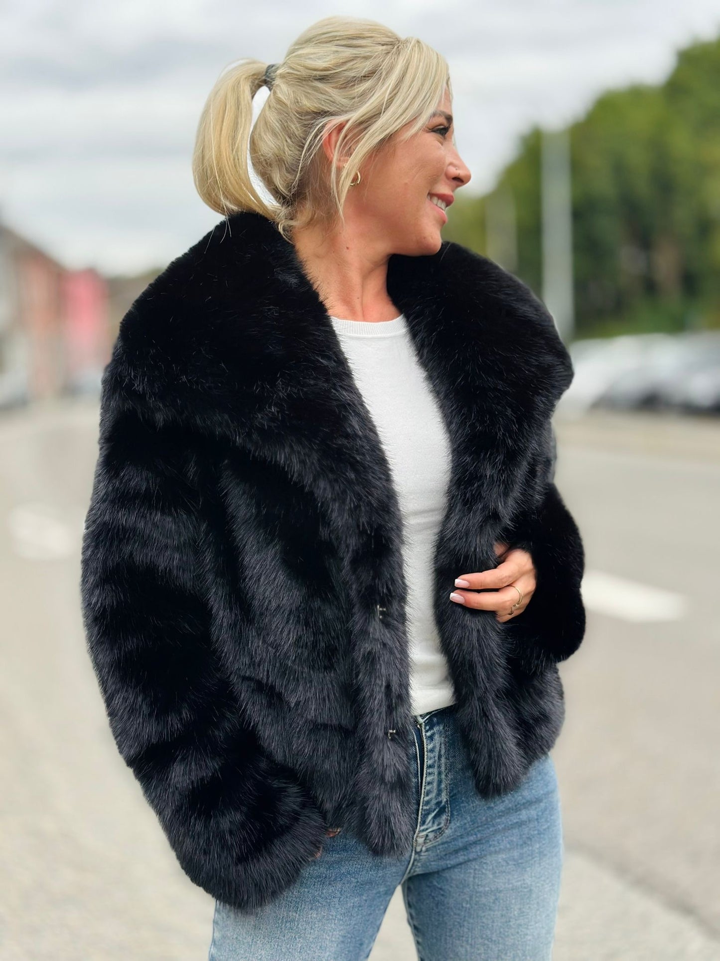 Veste « FOURRURE » NOIR