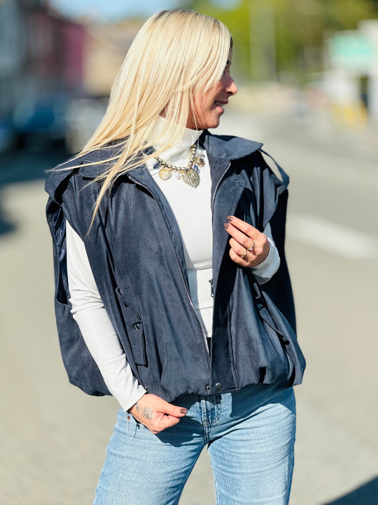 Veste « SONIA » BLEU JEANS