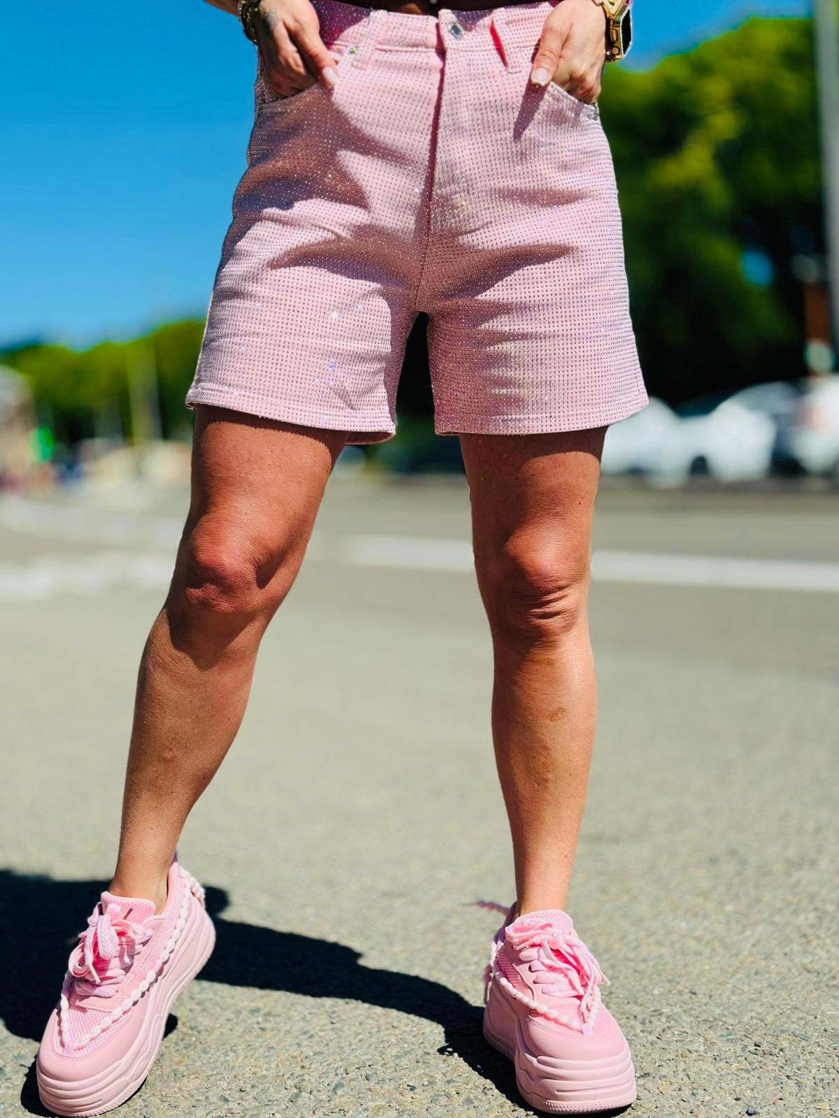 Short « STRASS » ROSE