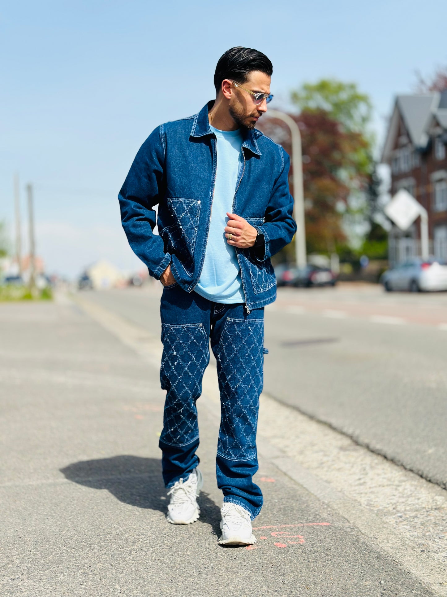T SHIRT STREET BLEU CIEL
