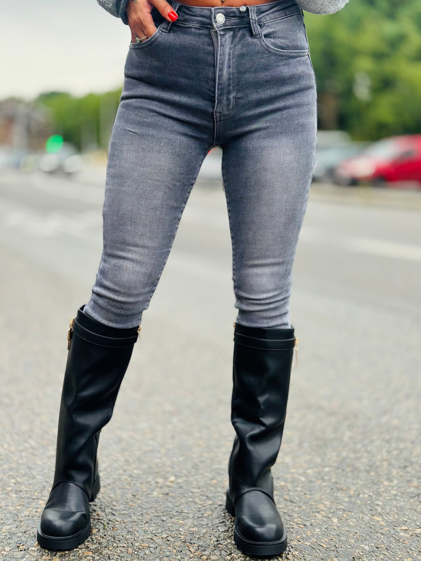 Jeans « EVA » GRIS