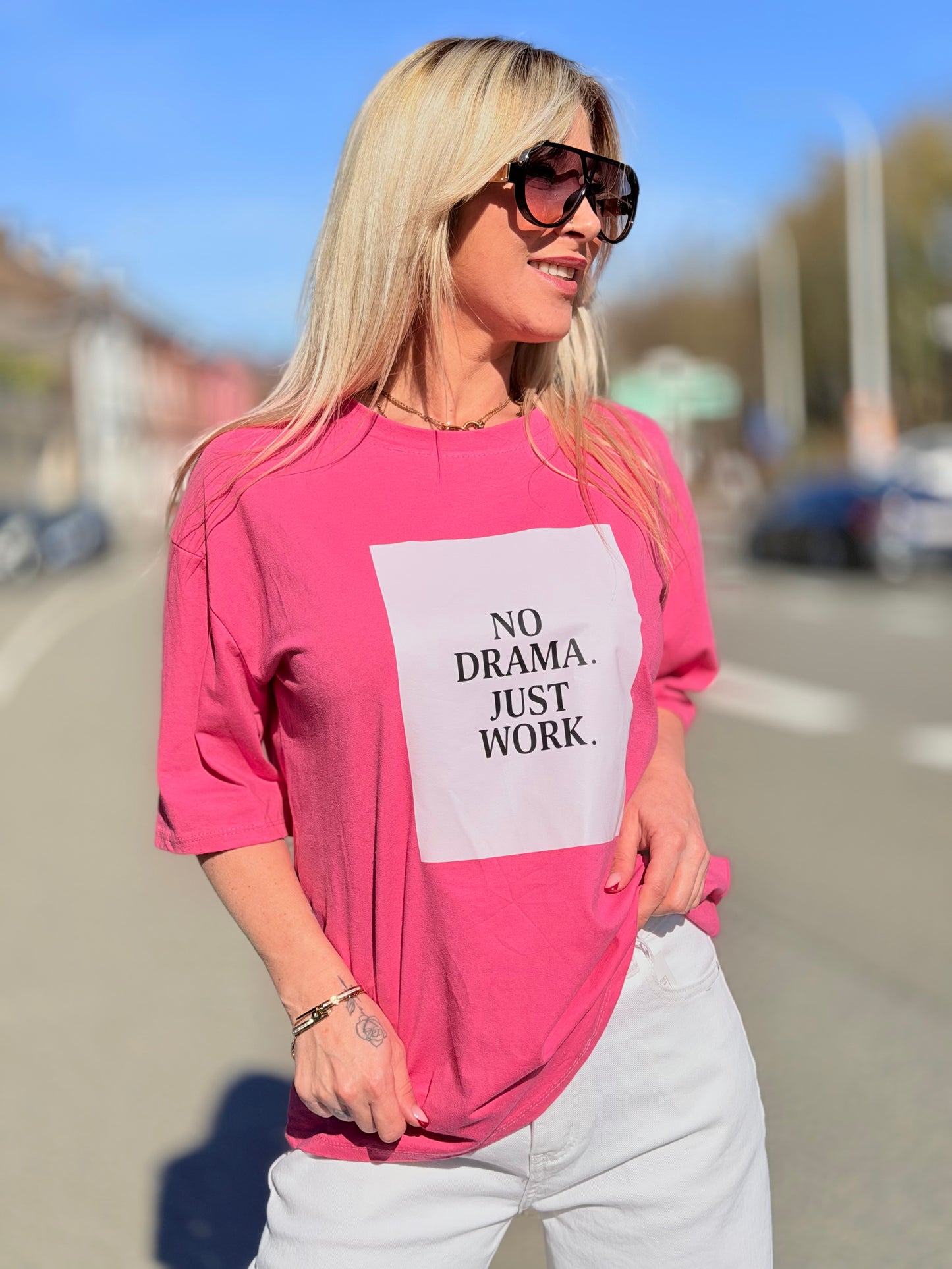 T-shirt « DRAMA » FUCHSIA