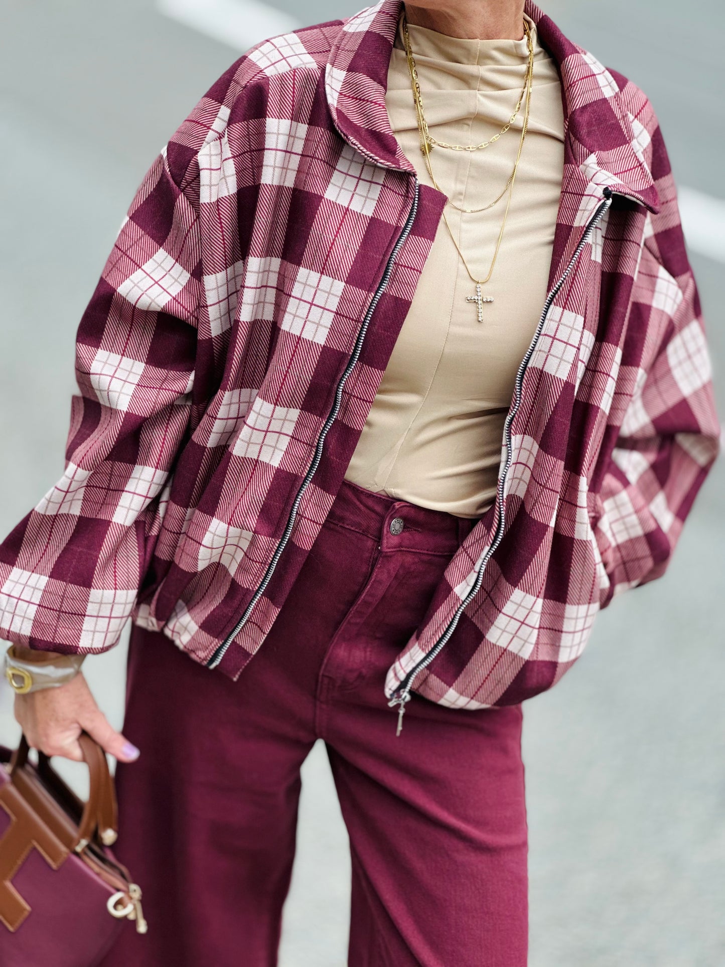 Veste Bomber "Milan" Bordeaux