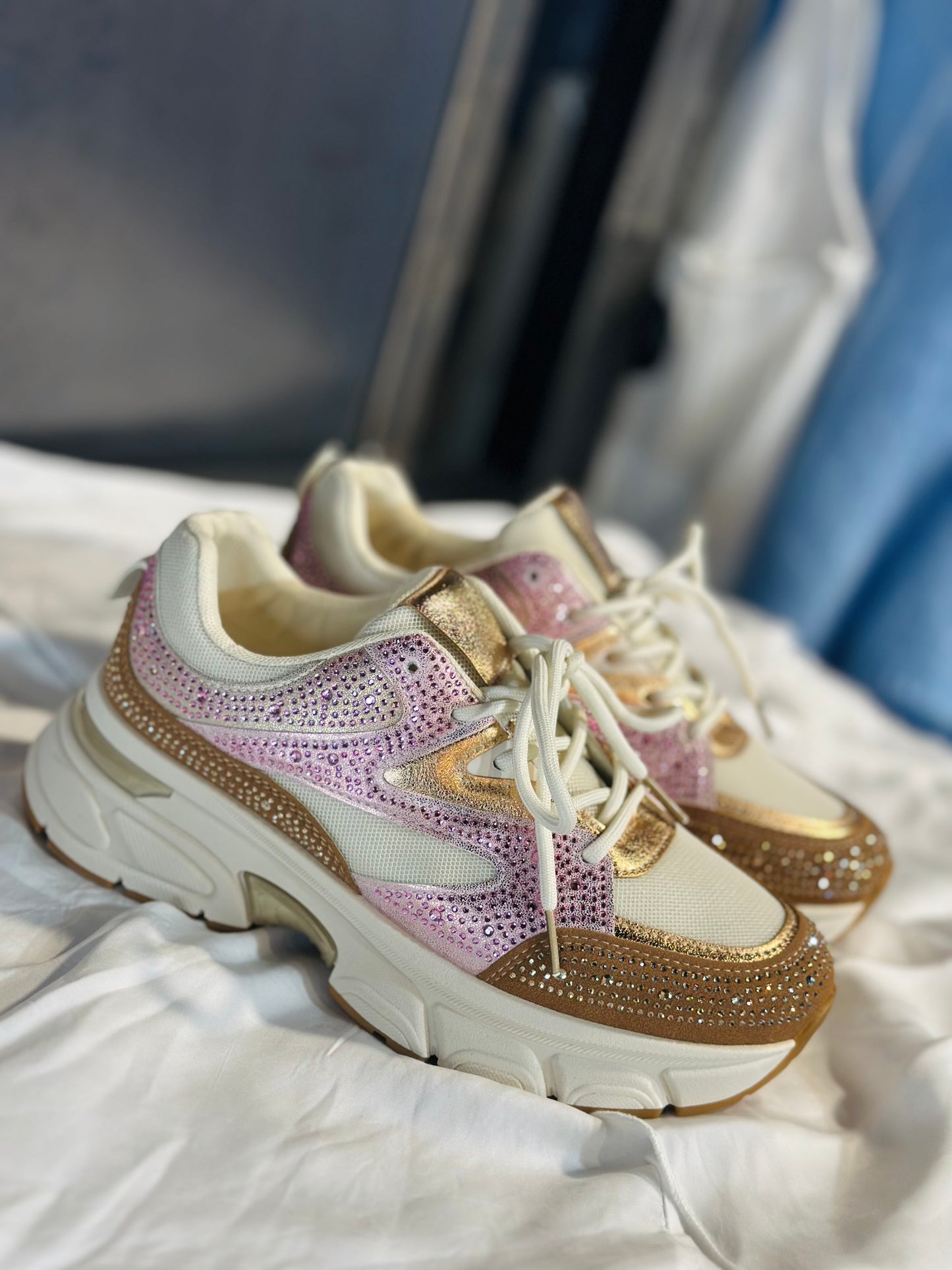 Sneakers « STRASS » ROSE