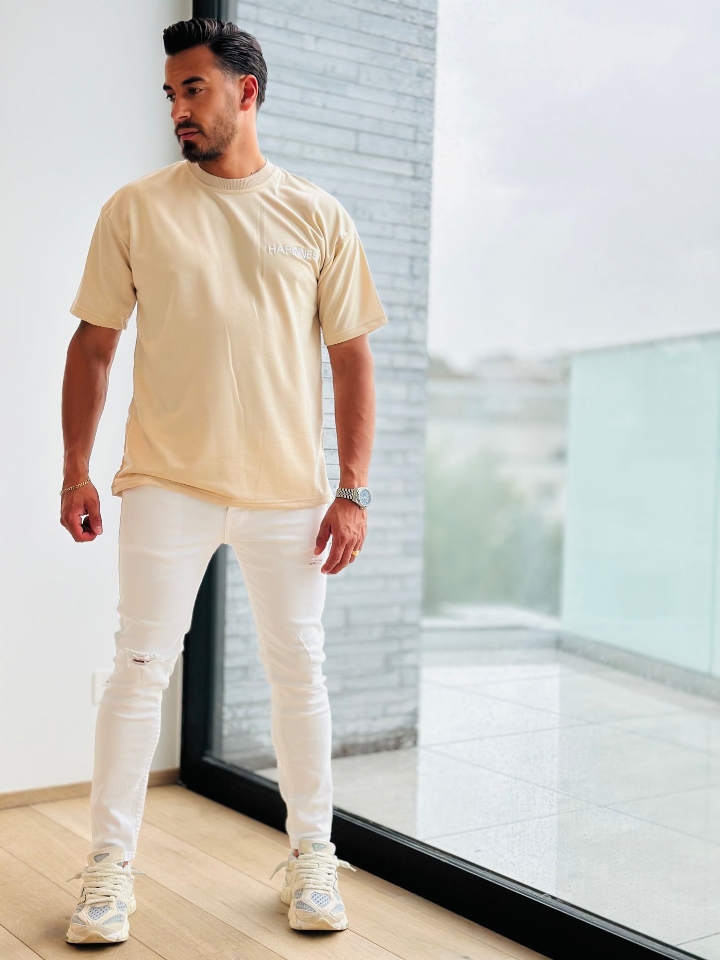 T SHIRT HAPINNESS BEIGE