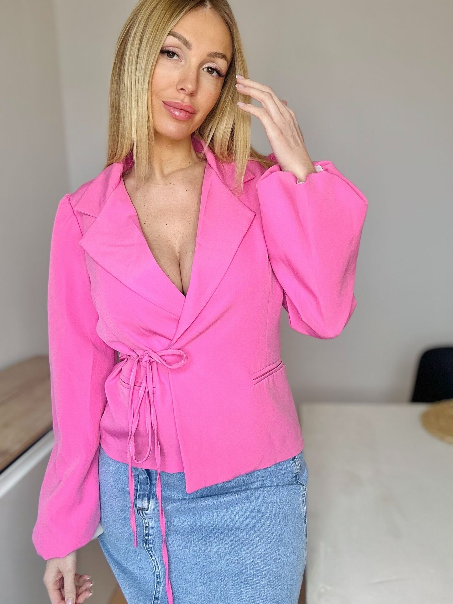 BLAZER A NOUER ROSE