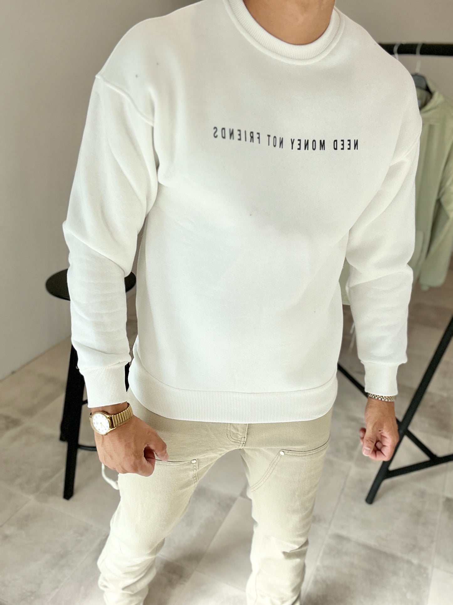 Pull Need Money Blanc