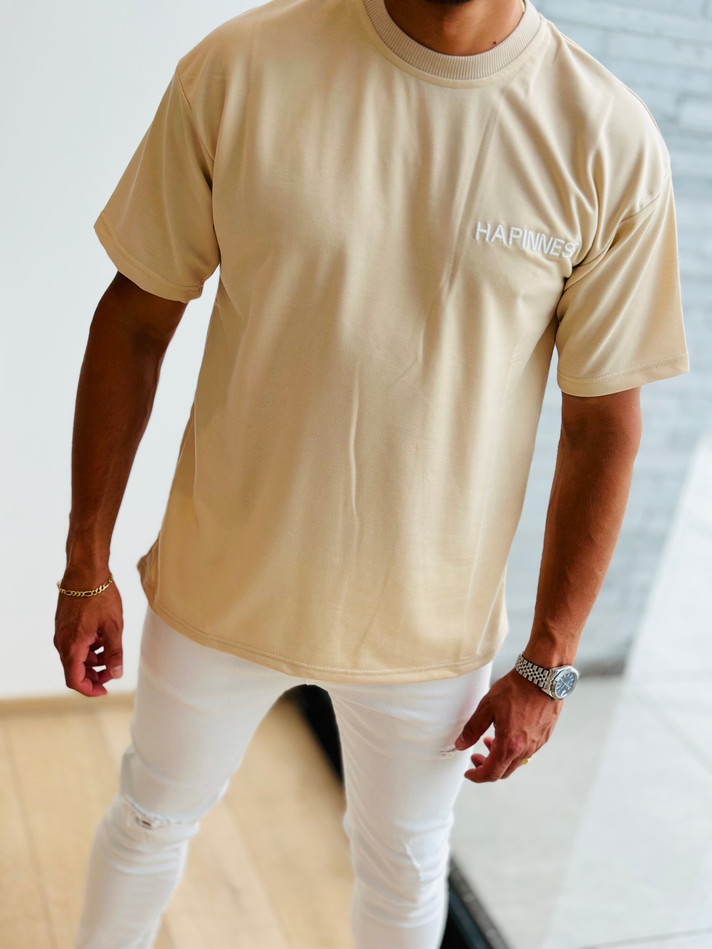 T SHIRT HAPINNESS BEIGE