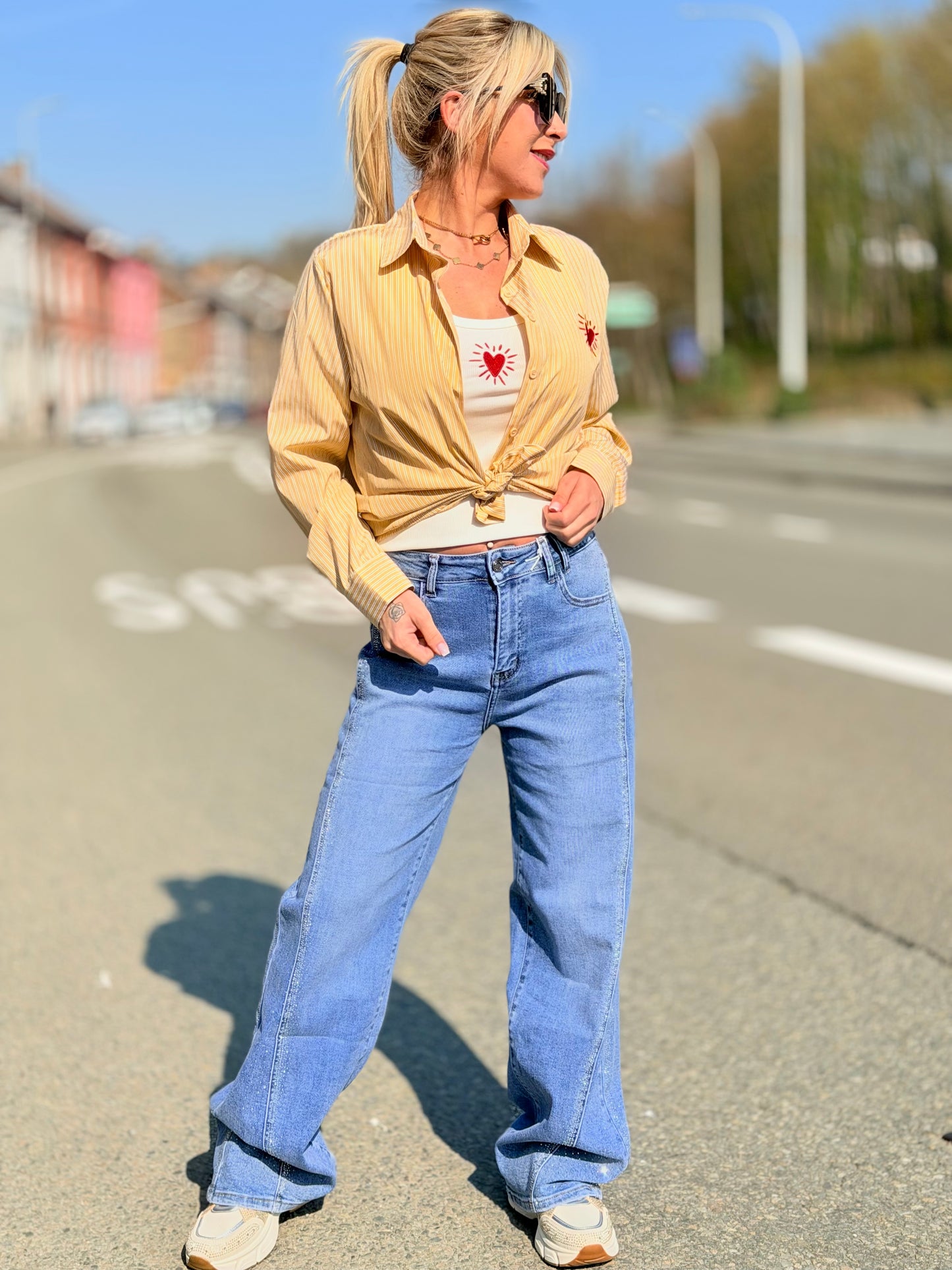 Chemise «Coup de cœur» jaune