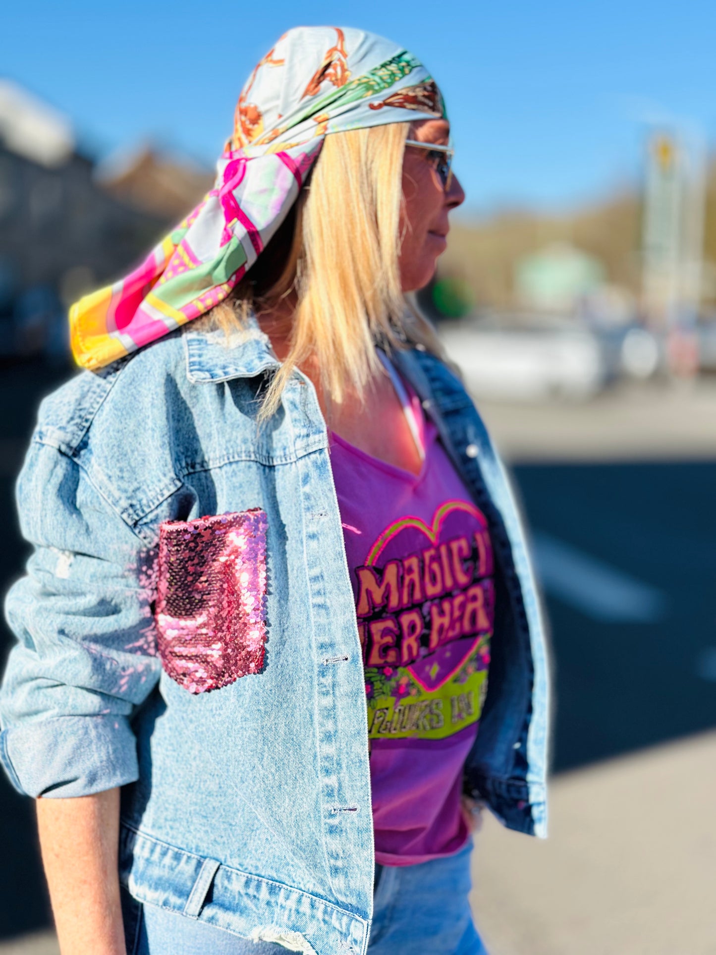 Veste ORLANDO Jeans rose