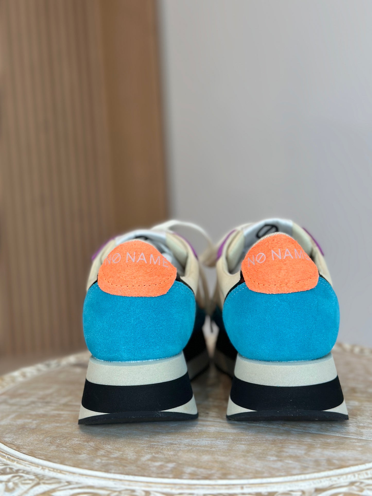 SNEAKERS NØ NAME BOOM JOGGER TURQUOISE /BEIGE