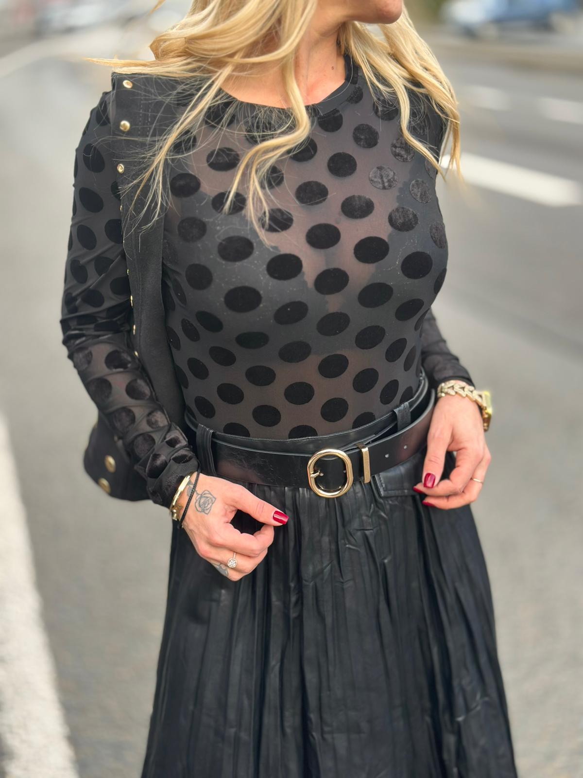 Body « A POIS » NOIR