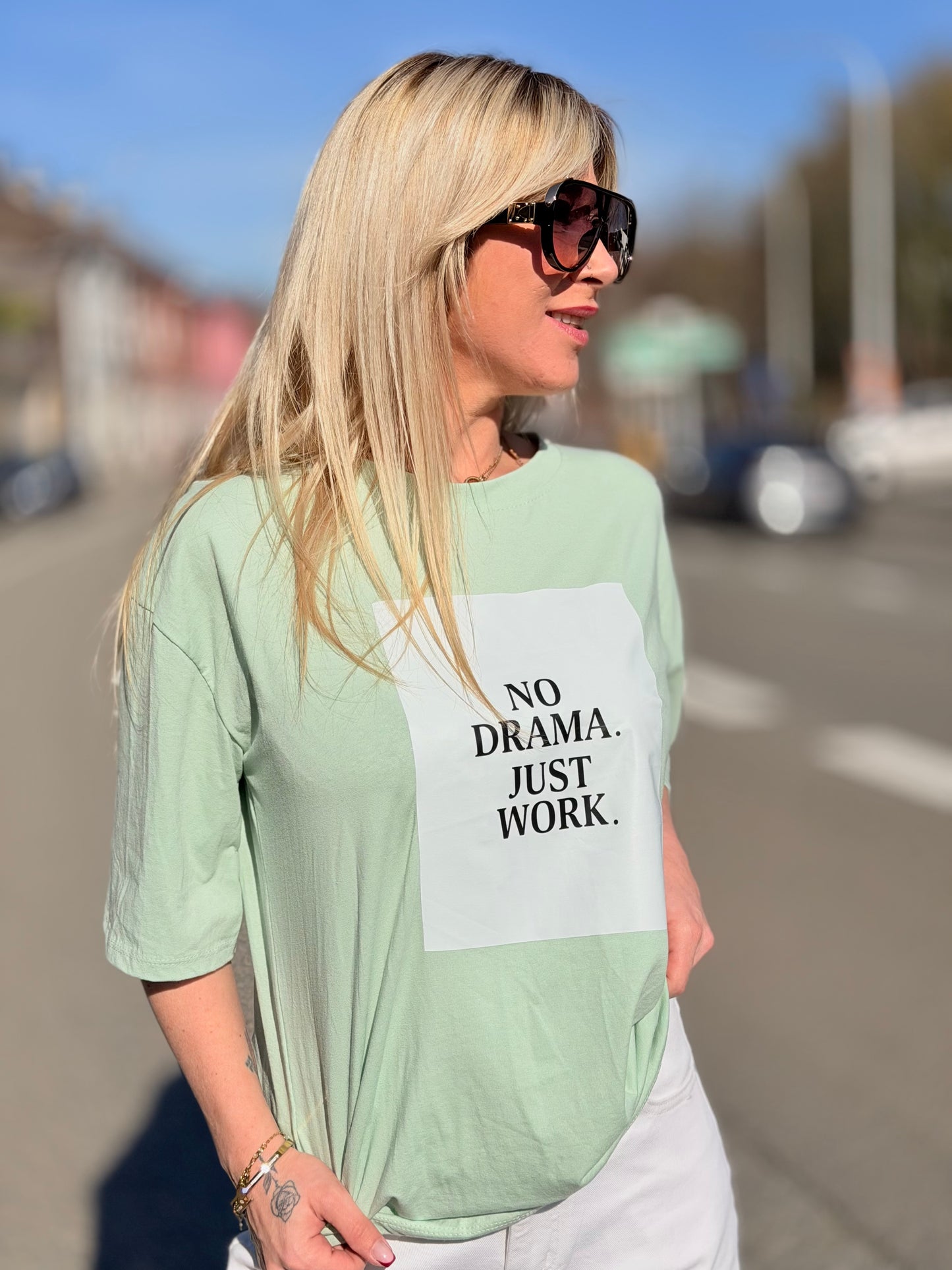T-shirt « DRAMA » VERT MENTHE