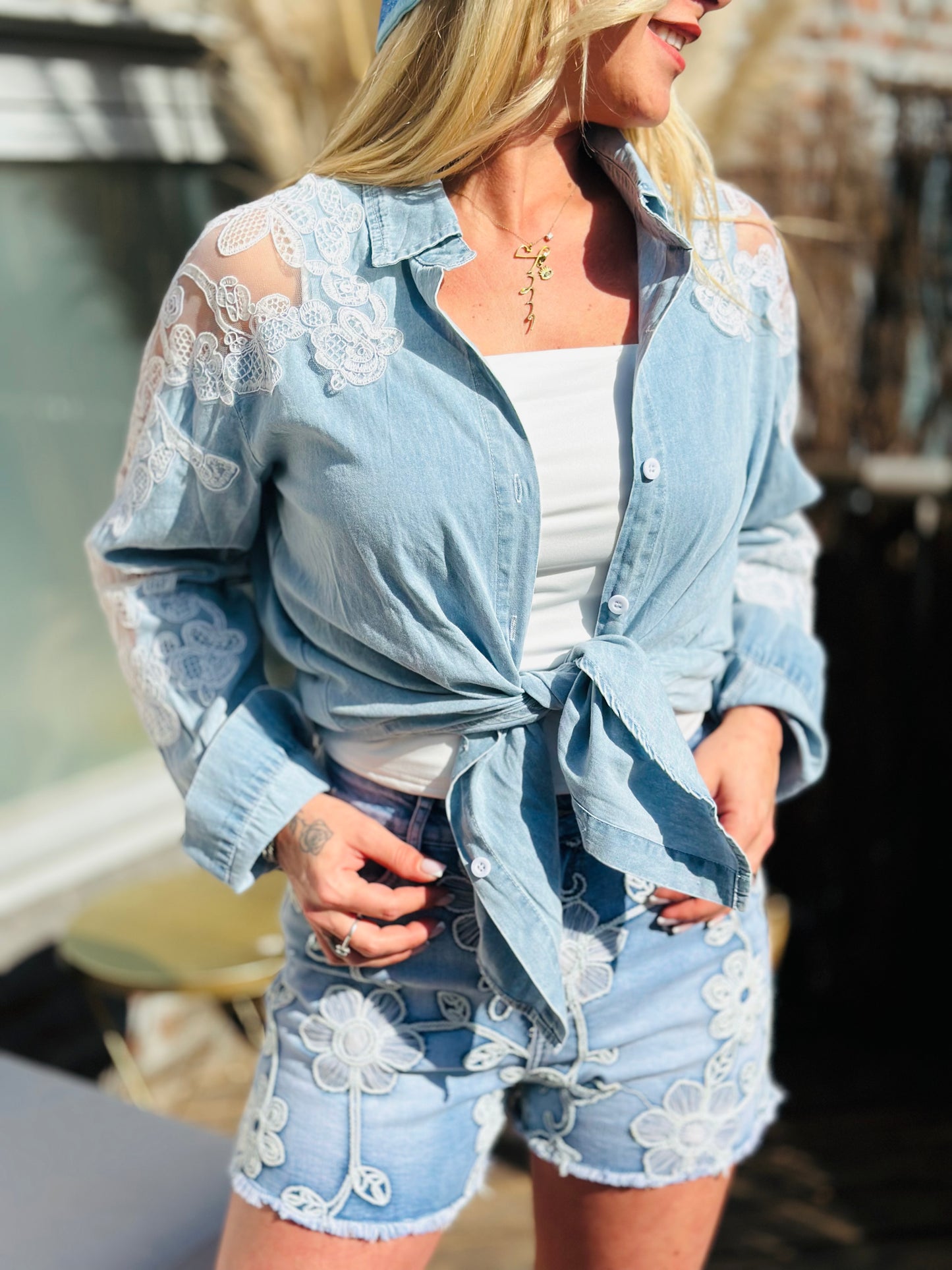 Chemise « DENTELLE » JEANS