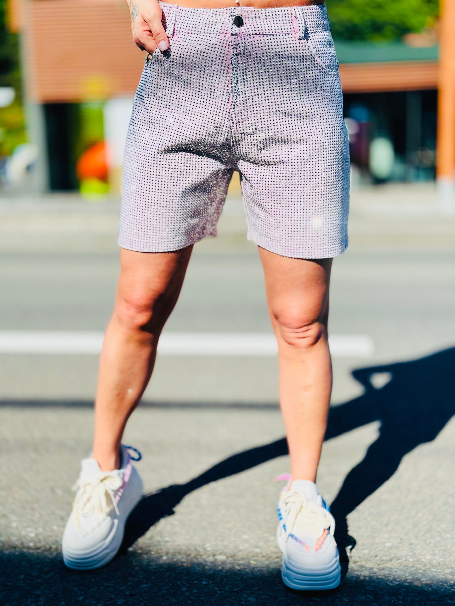 Short « FULL STRASS » ROSE