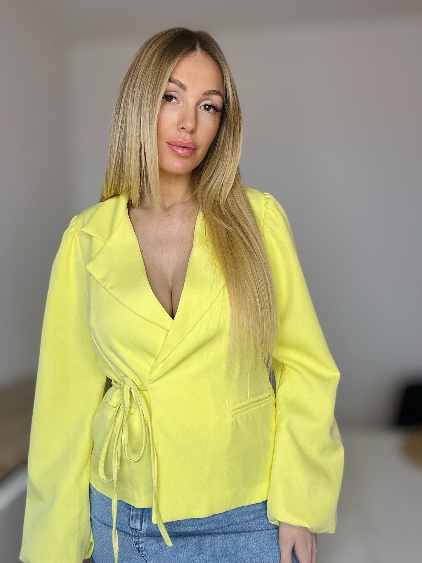 BLAZER A NOUER JAUNE