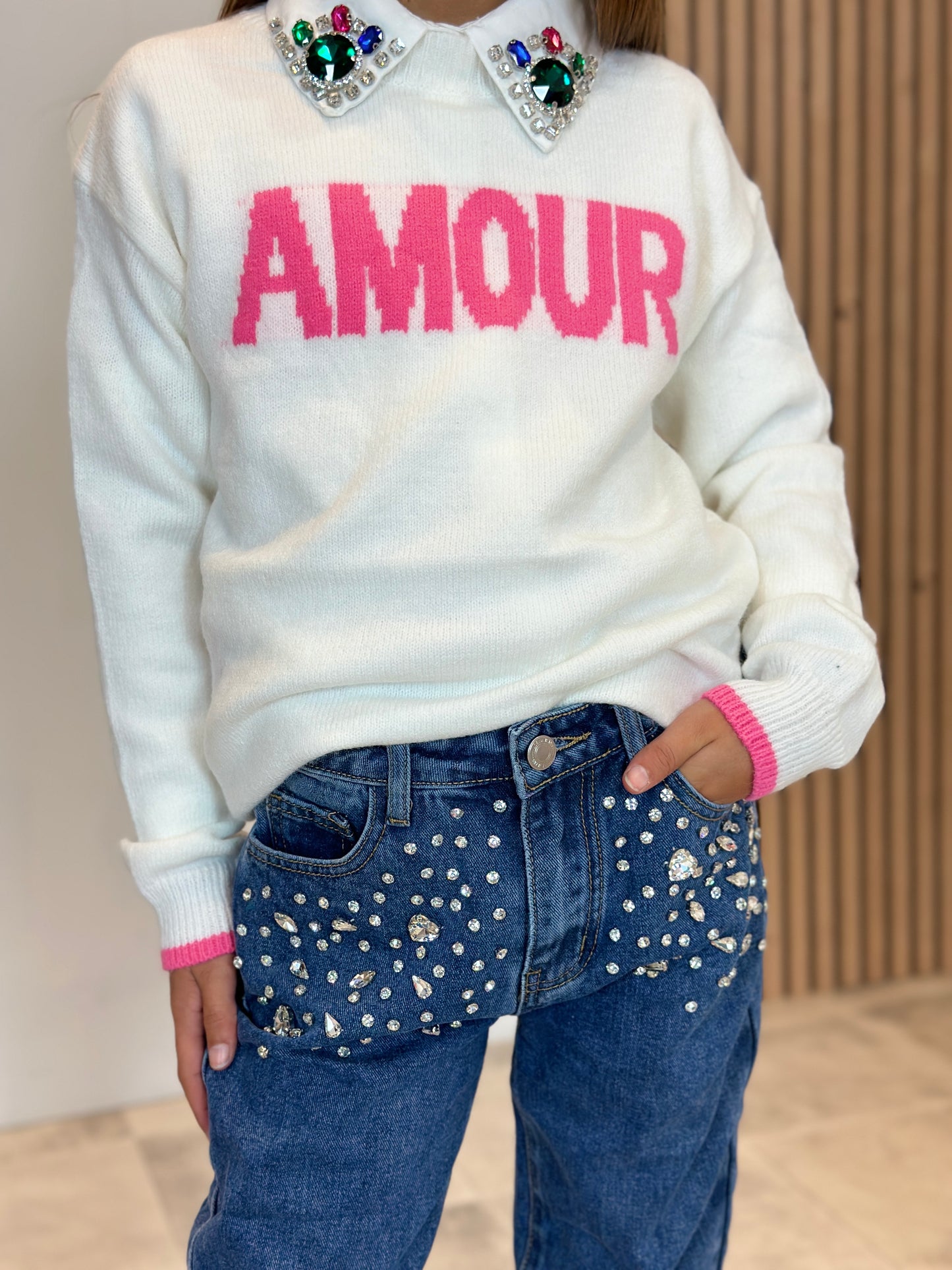PULL AMOUR BLANC