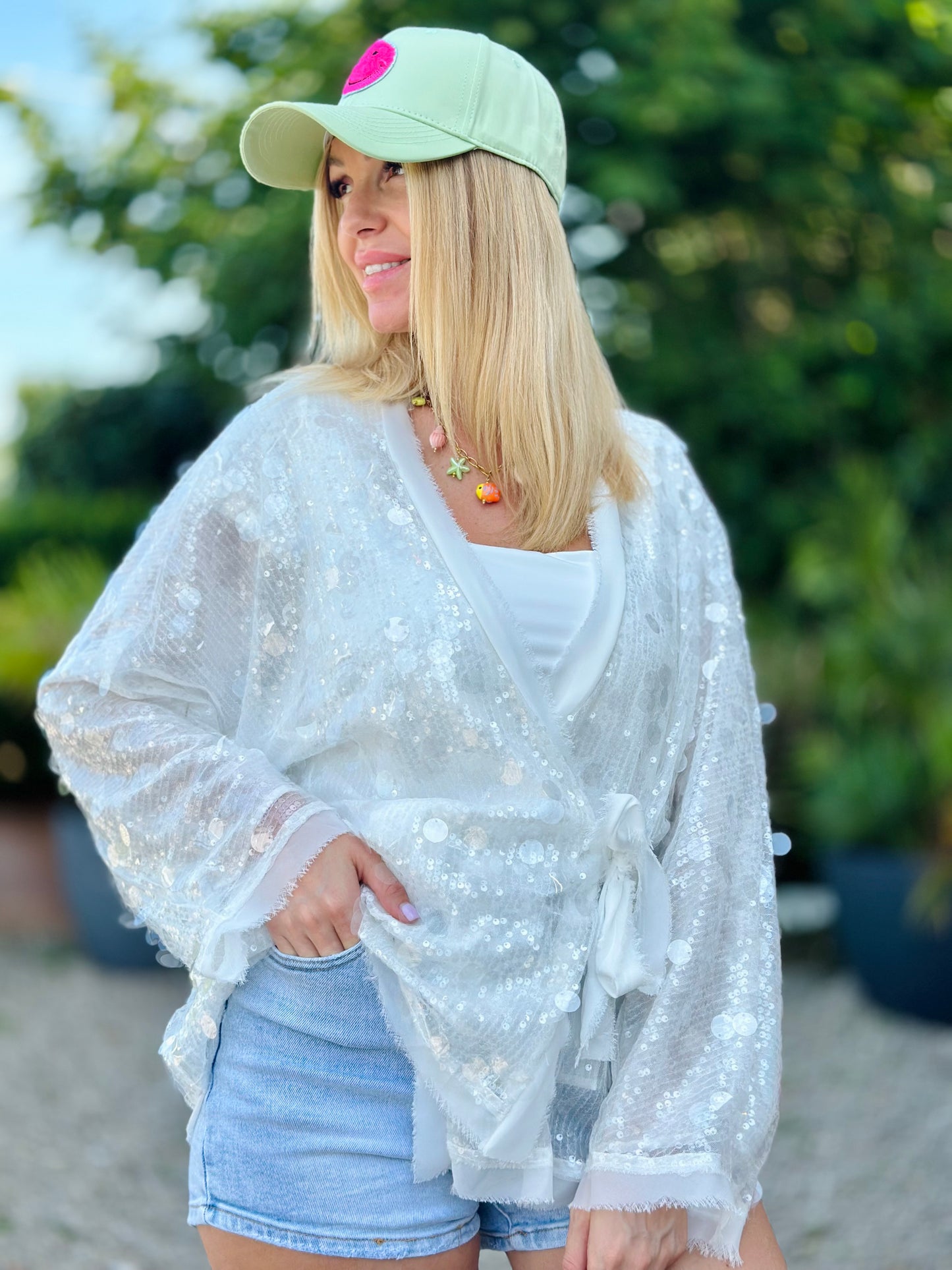 Gilet « SEQUIN » BLANC
