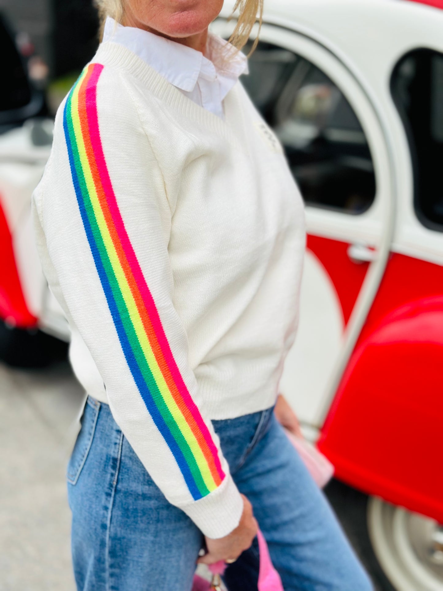 Pull « PEACE » BLANC