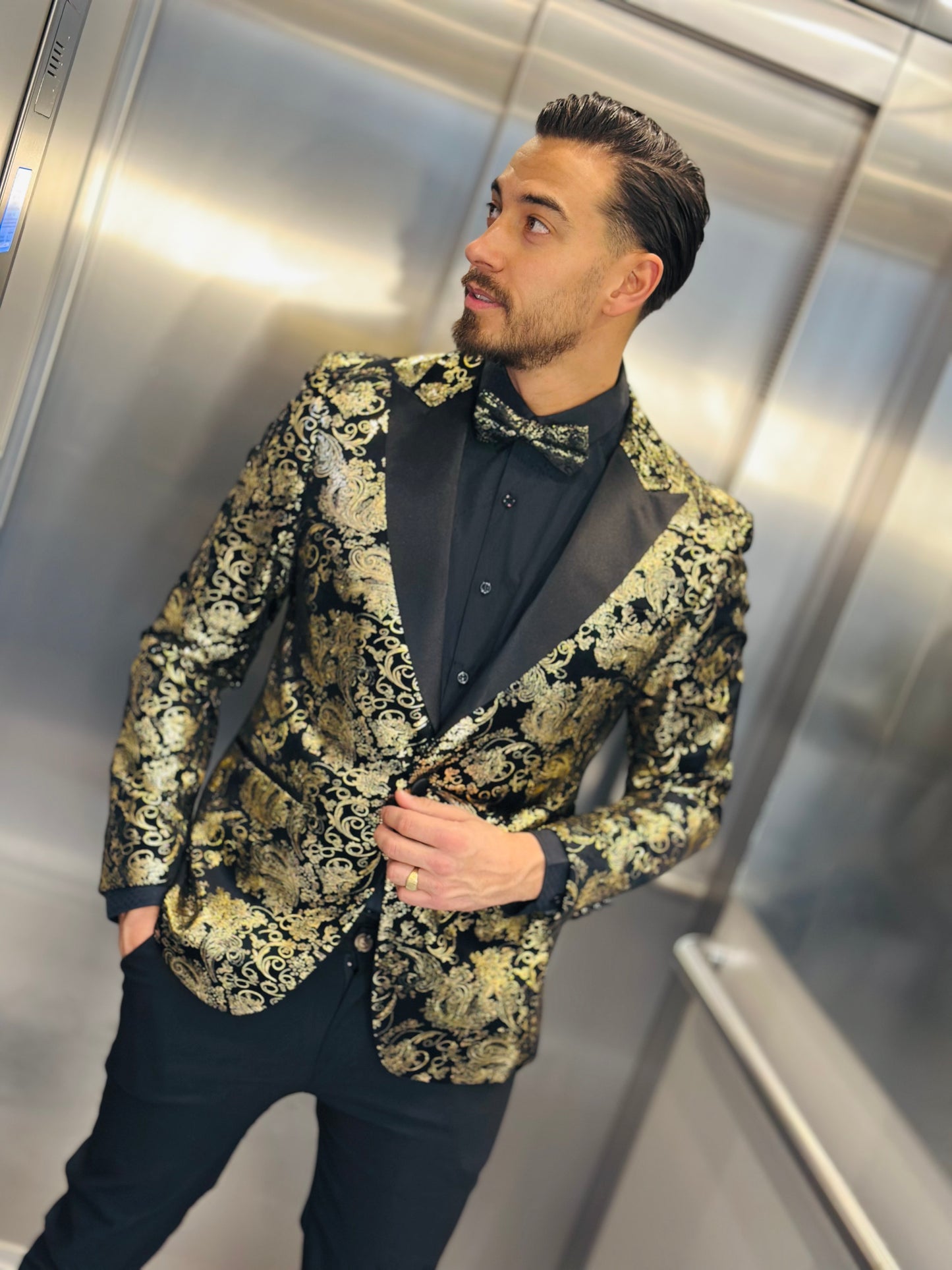 BLAZER VELOURS DORÉ
