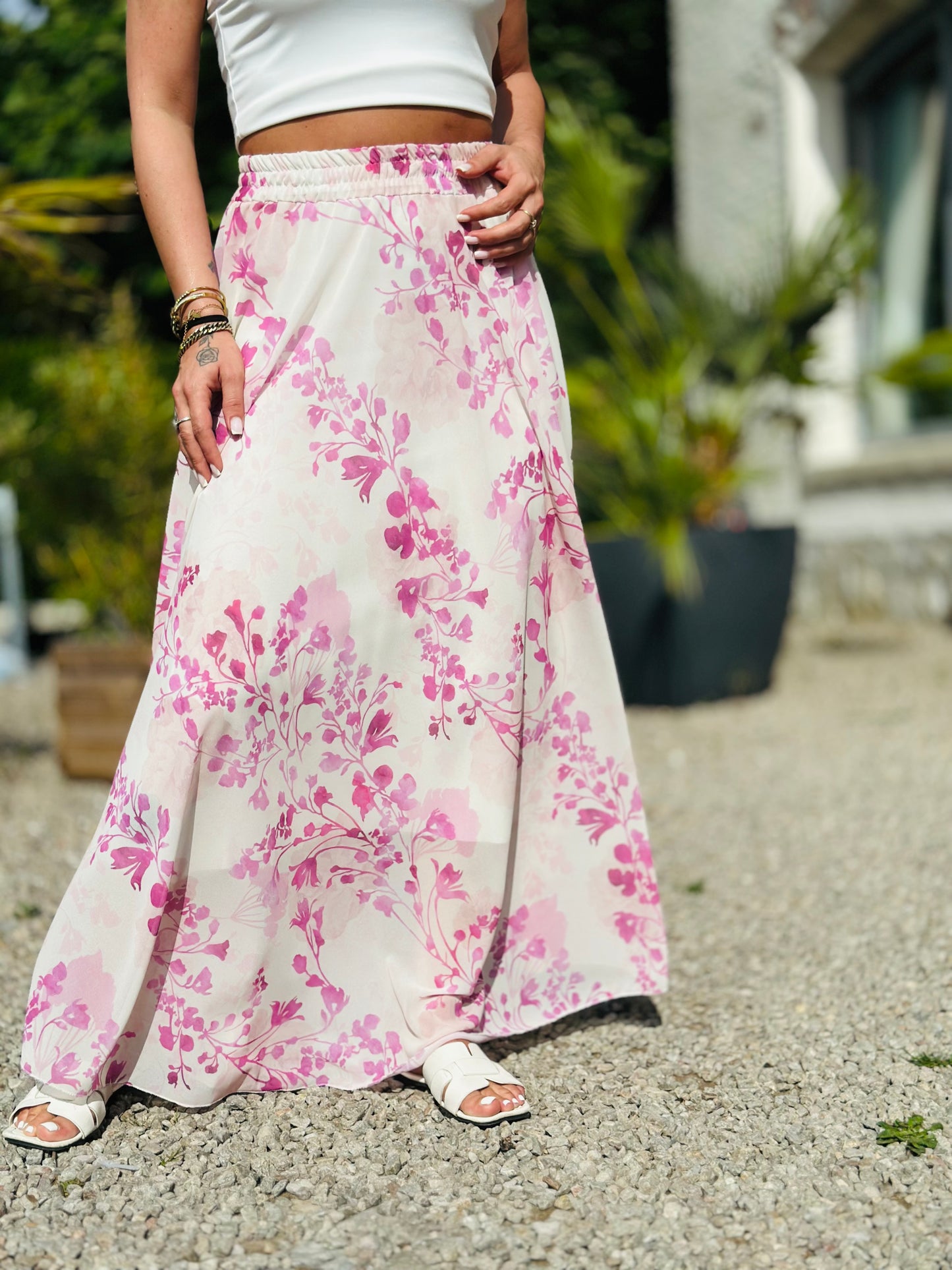 Jupe « FLORA » ROSE