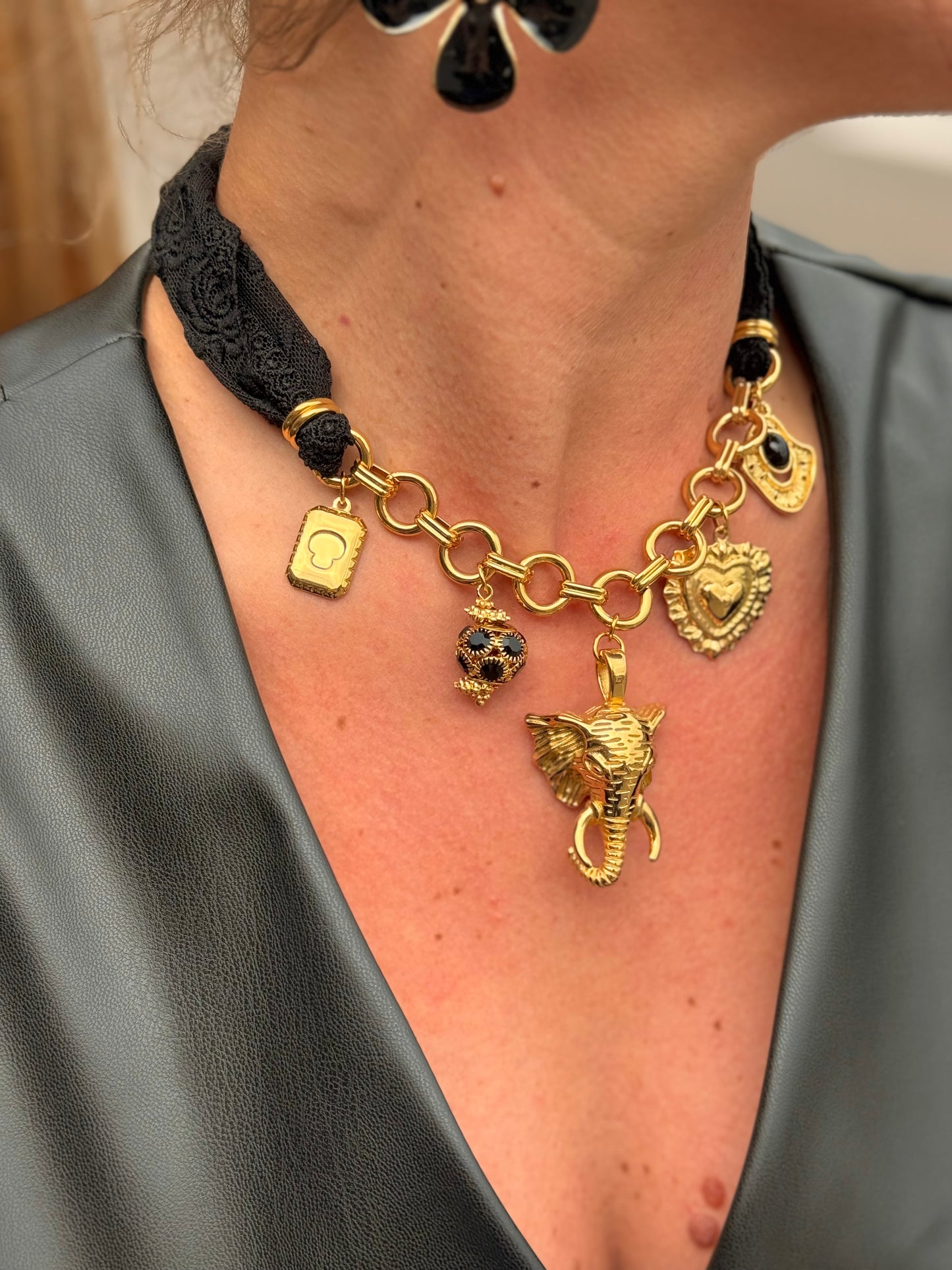 Collier « ÉLÉPHANT » NOIR