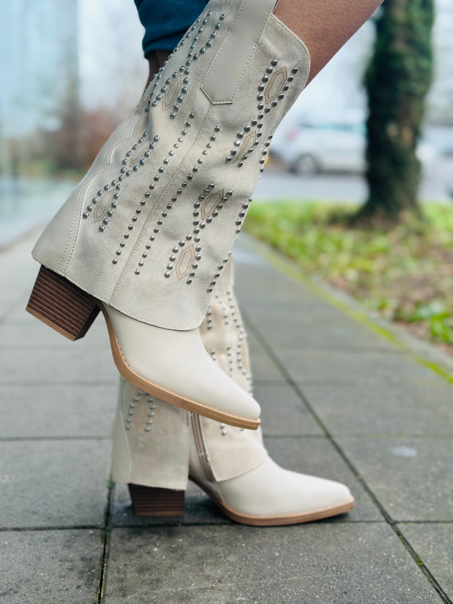 Santiag « BEIGE » MARINE