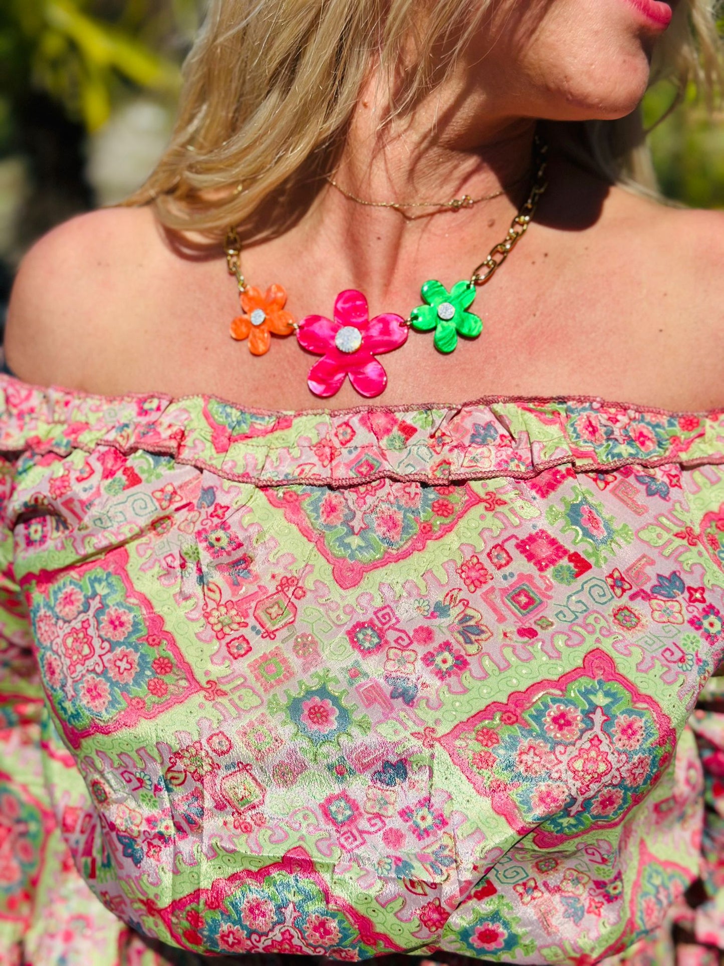 Collier « FLEUR » COLORÉ