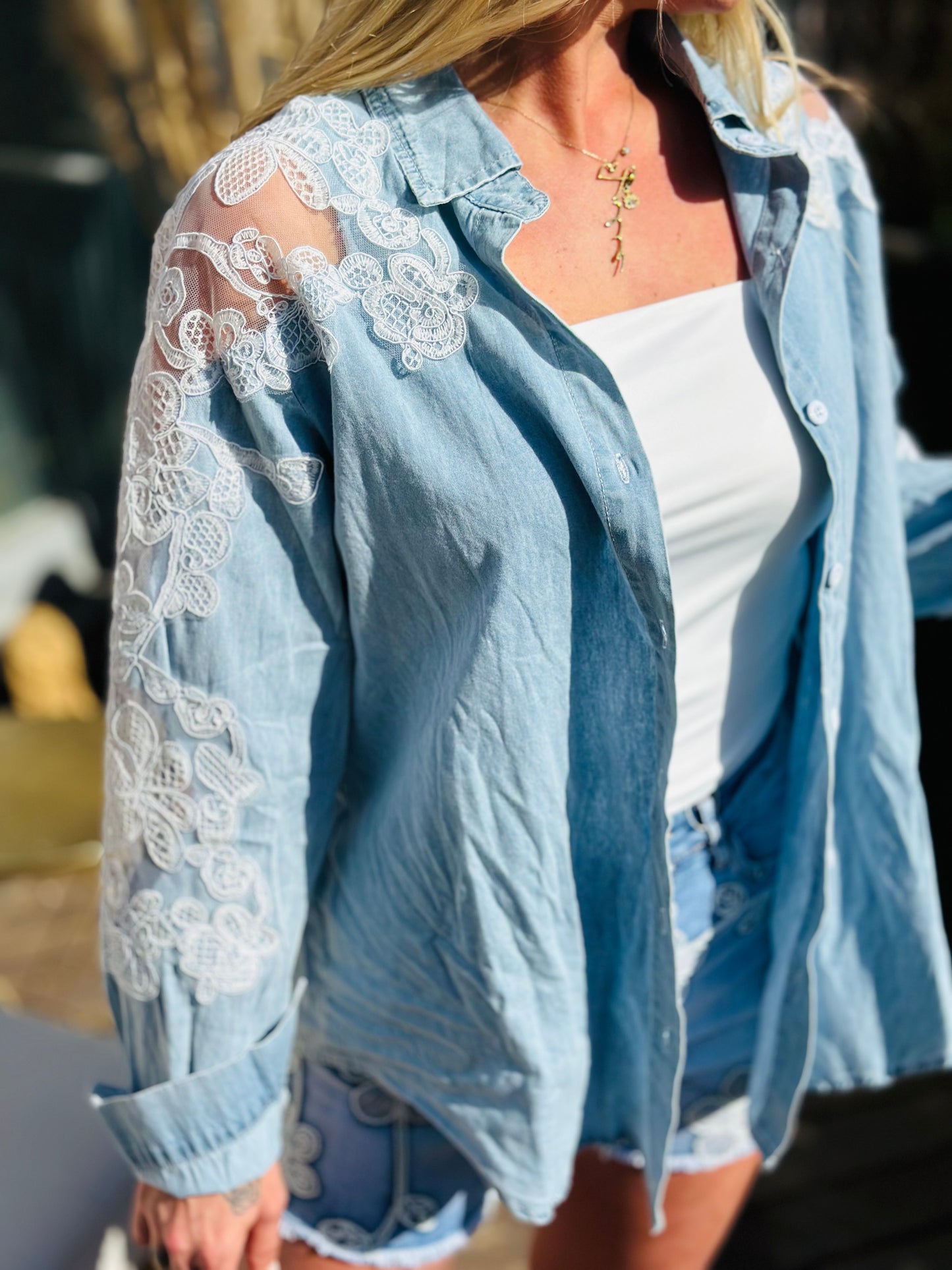 Chemise « DENTELLE » JEANS