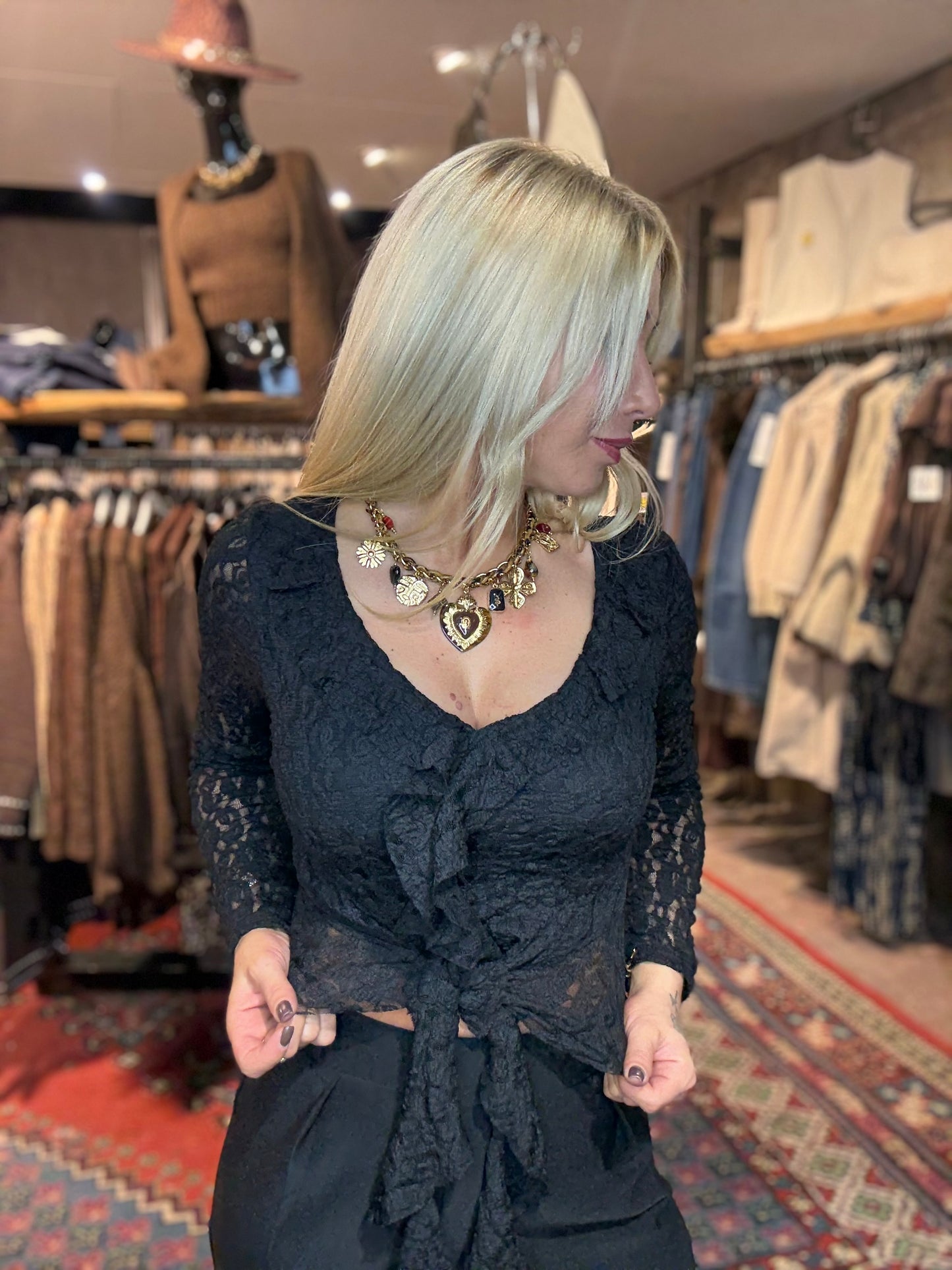 Blouse «Dentelle» noir
