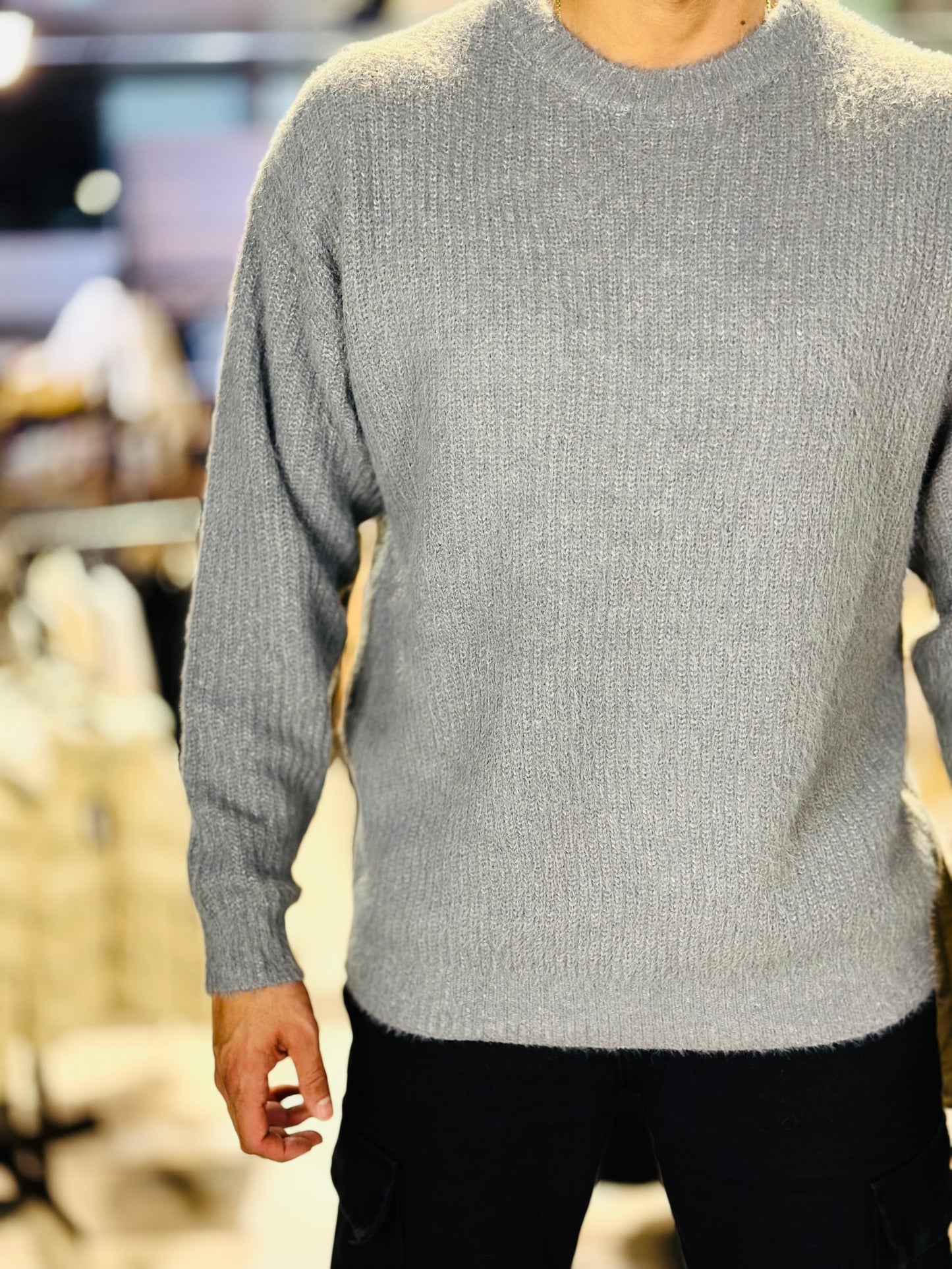 PULL LÉO GRIS