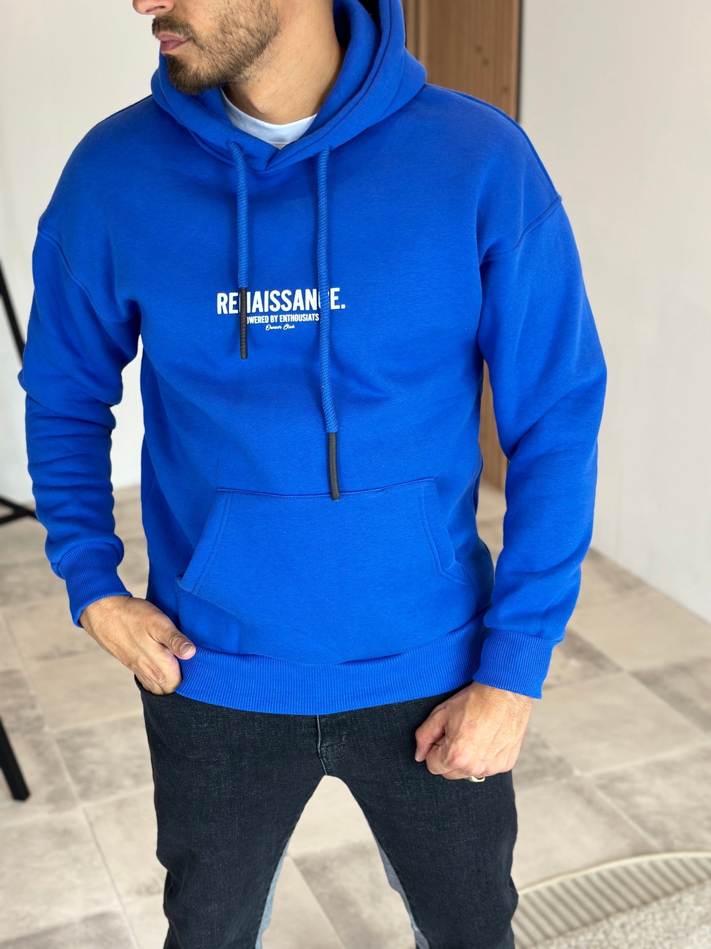 SWEAT A CAPUCHE RENAISSANCE BLEU