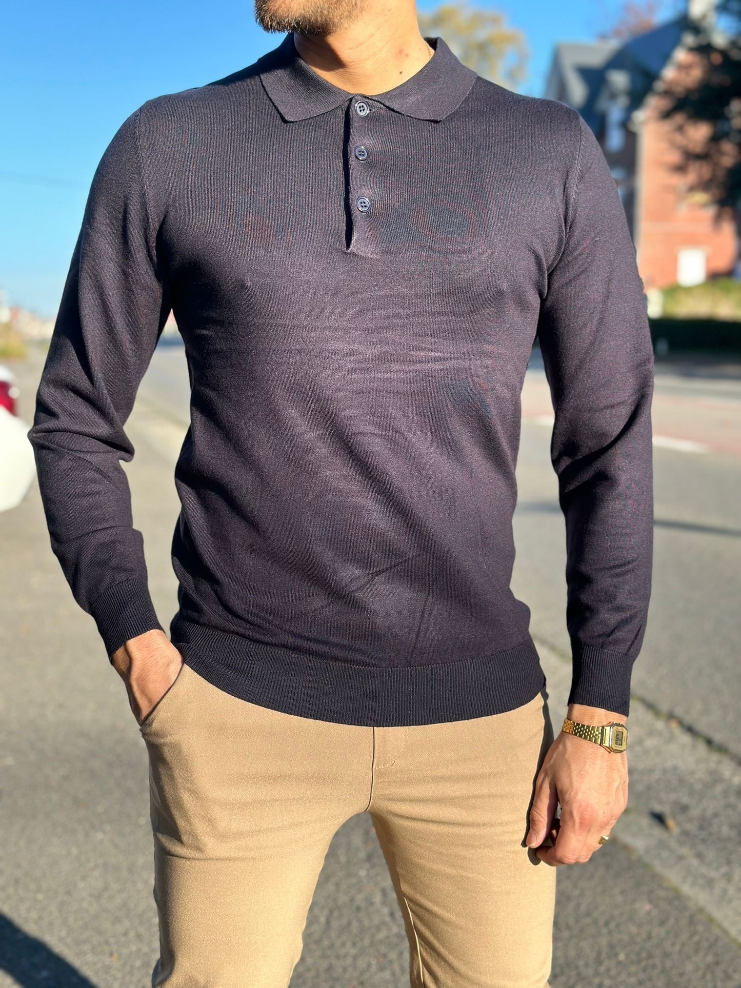 PULL POLO BLEU MARINE