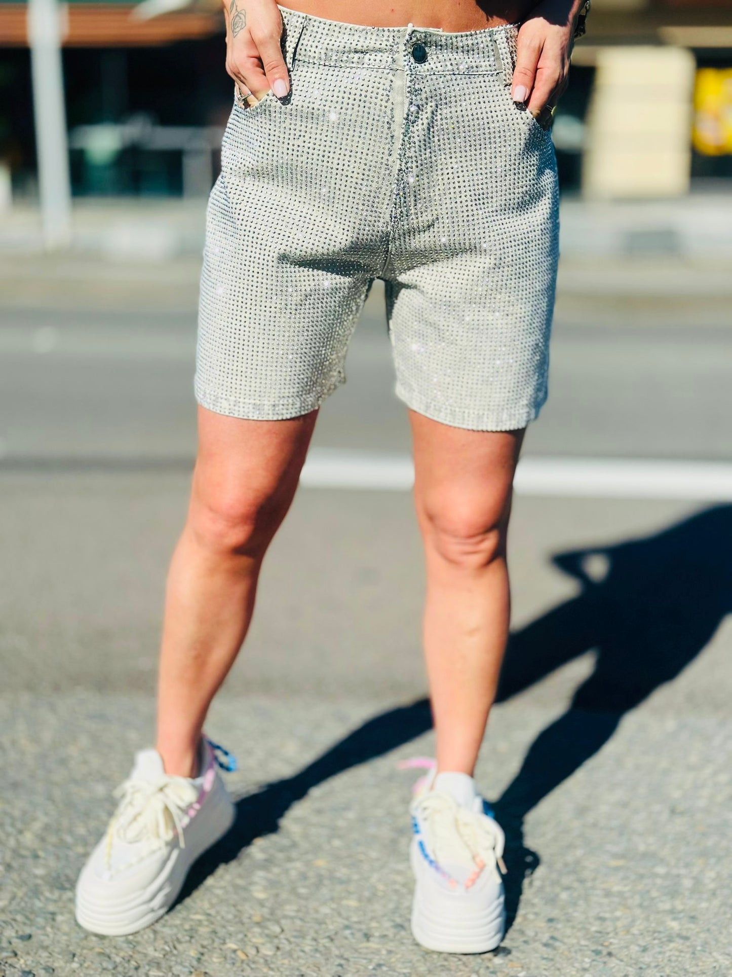 Short « FULL STRASS » BEIGE