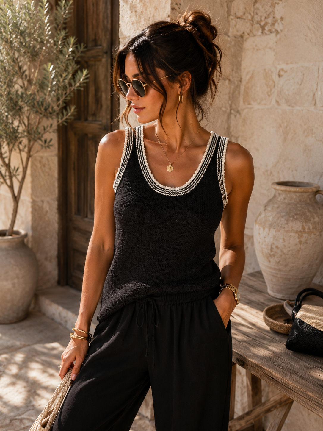 Blouse «Elise» noir