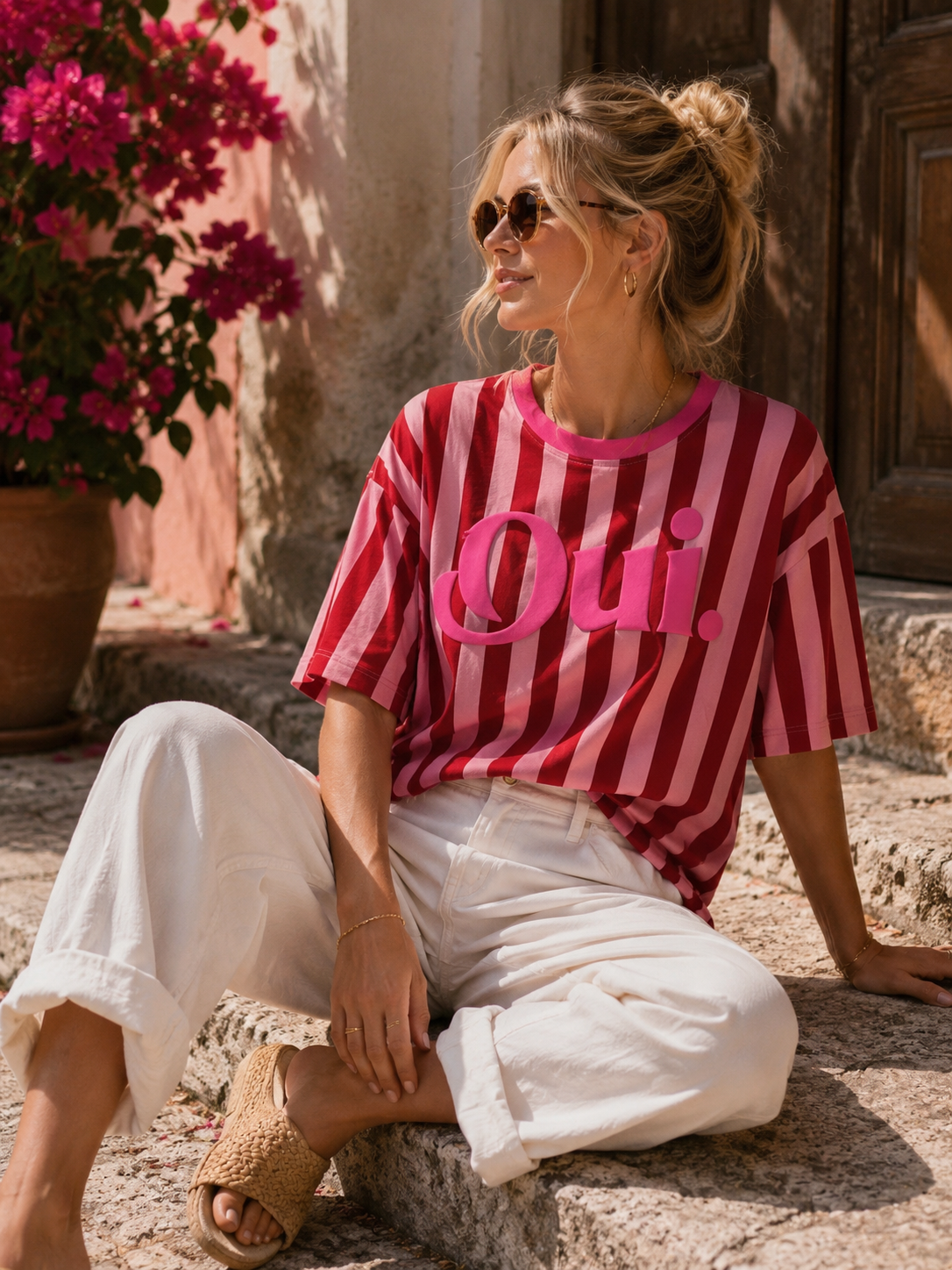 T-shirt «Oui» rouge